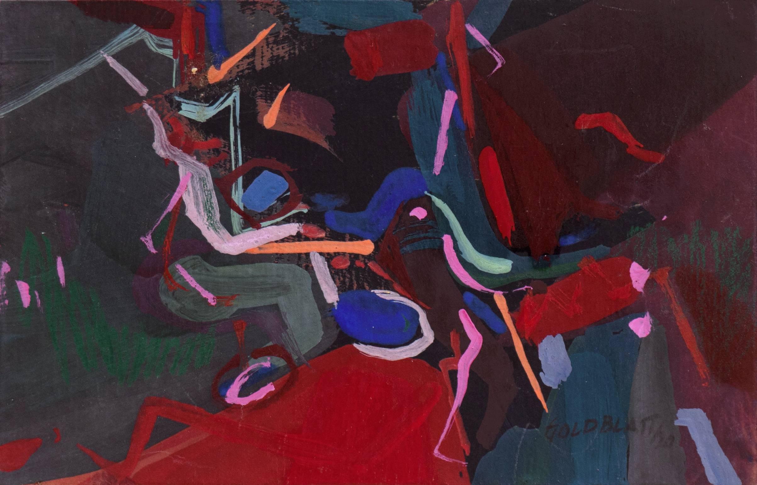 Hilary Goldblatt Abstract Painting - 'Organic Abstract', Milwaukee Institute of Art, Woman Artist