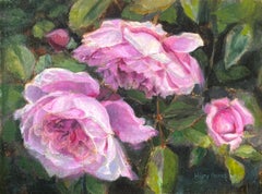 Pink Blooms, Oil Painting
