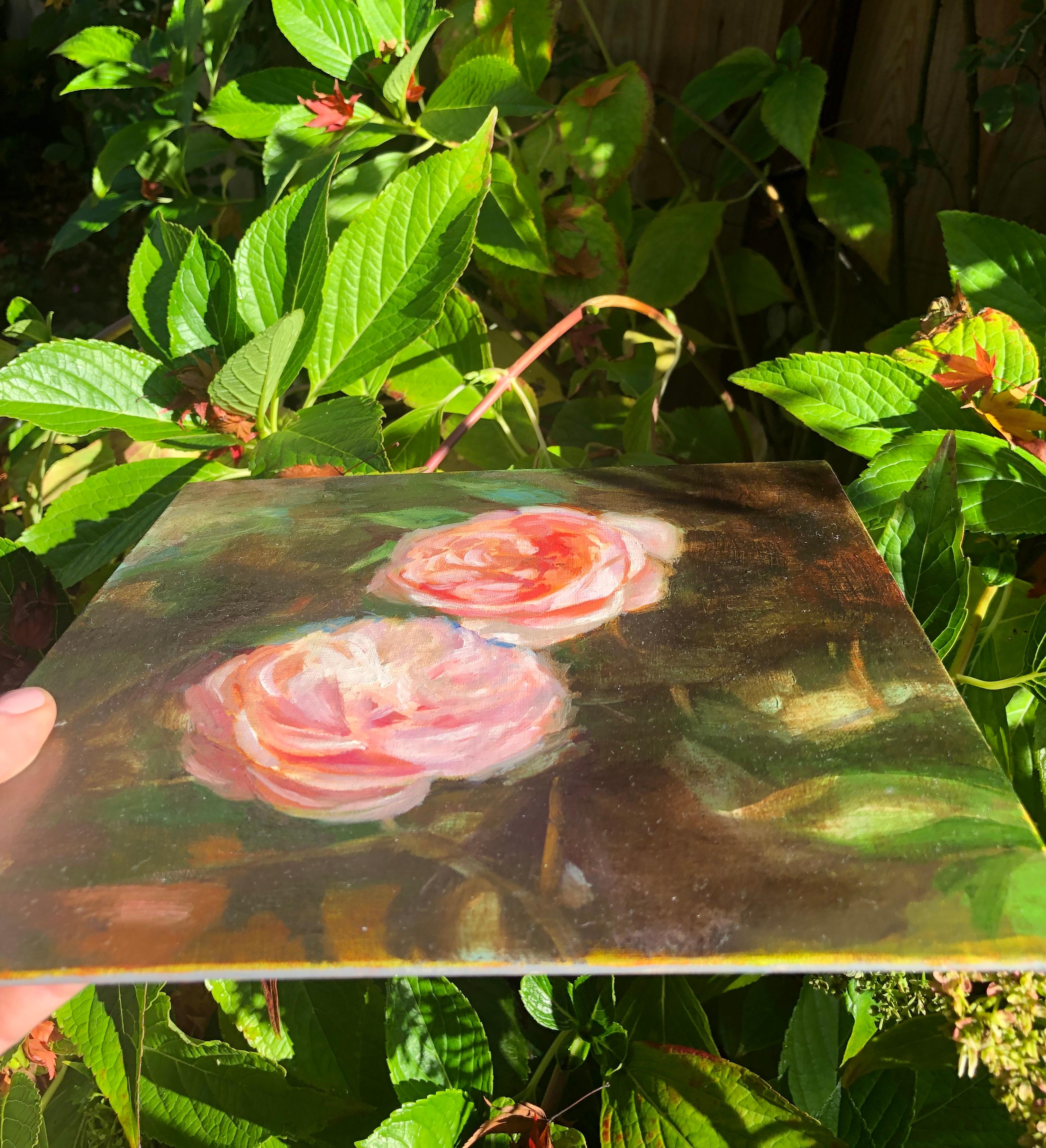 vintage rose painting