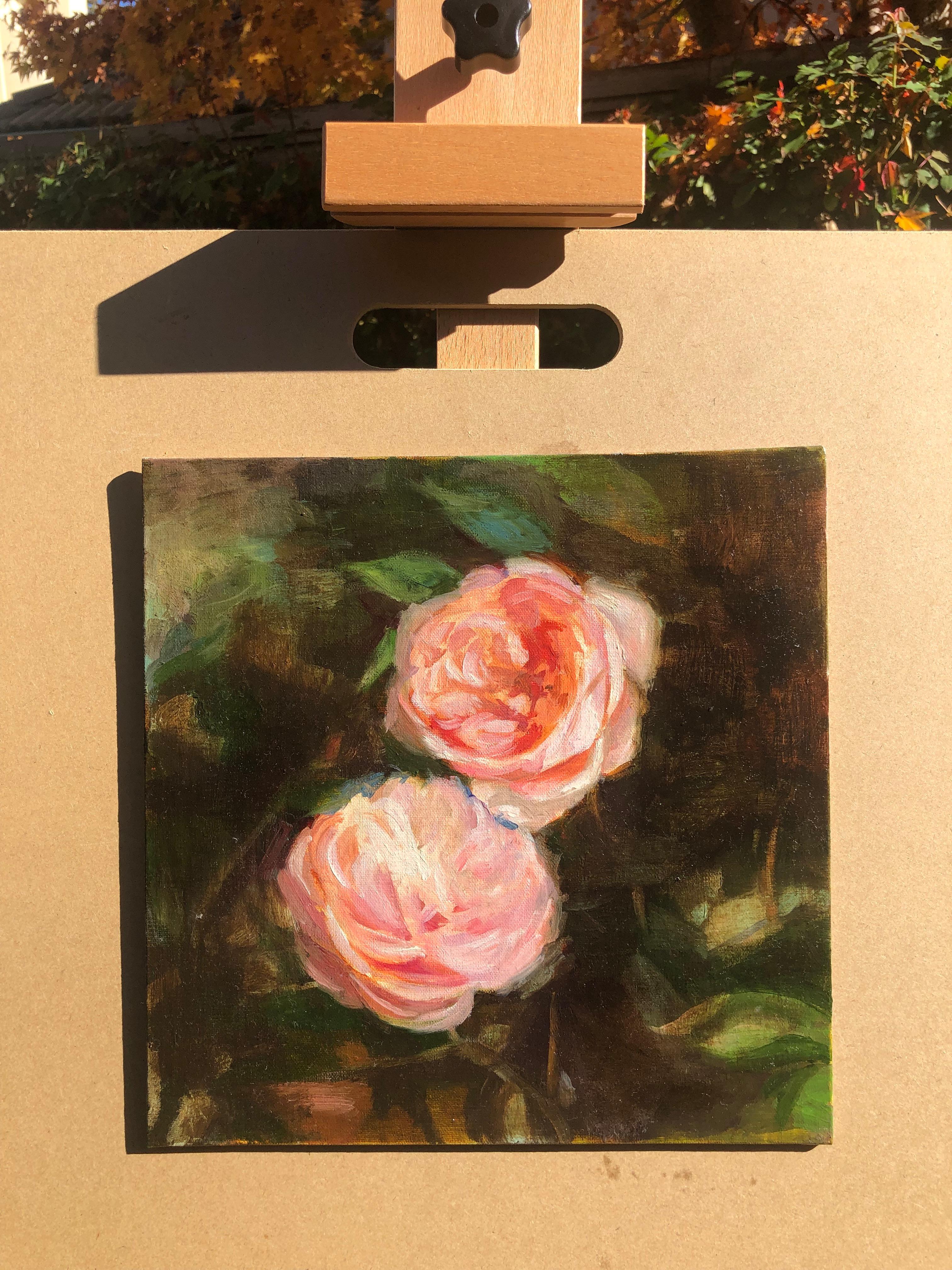 vintage rose painting