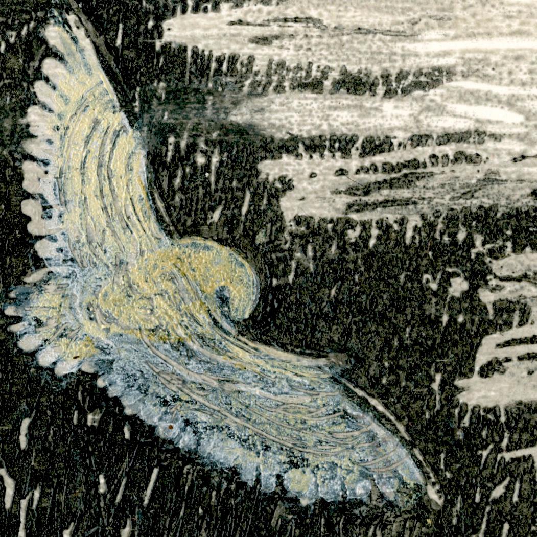 Barn Owl over Salt Marsh No. 2  - Print by Hilary Kington