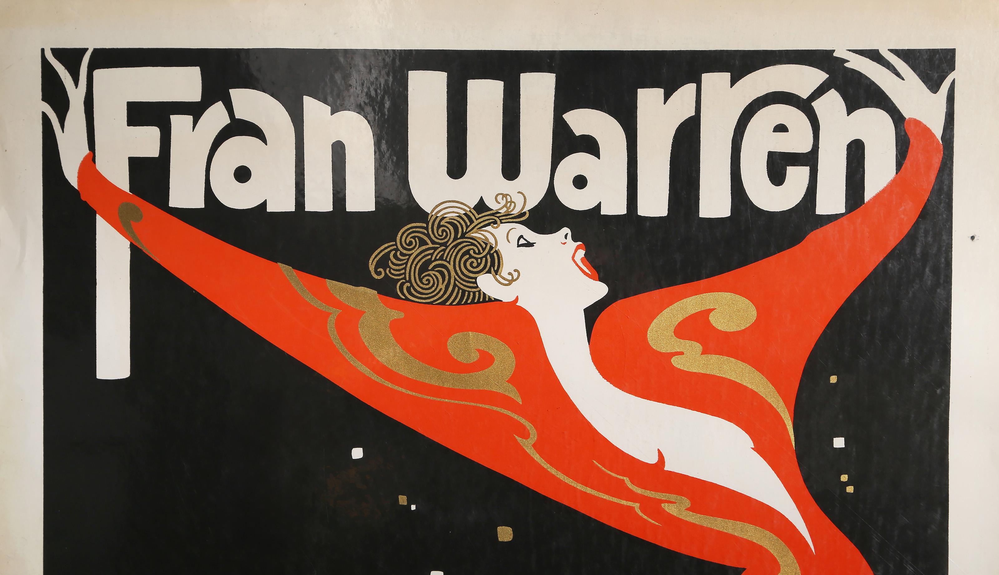 Fran Warren, Art Deco Poster by Hilary Knight For Sale 1