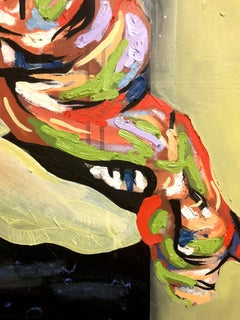 Diaries en carton, peinture, huile sur toile