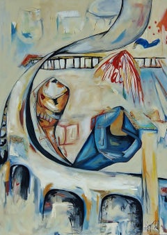 The Blue Couch, Painting, Oil on Canvas