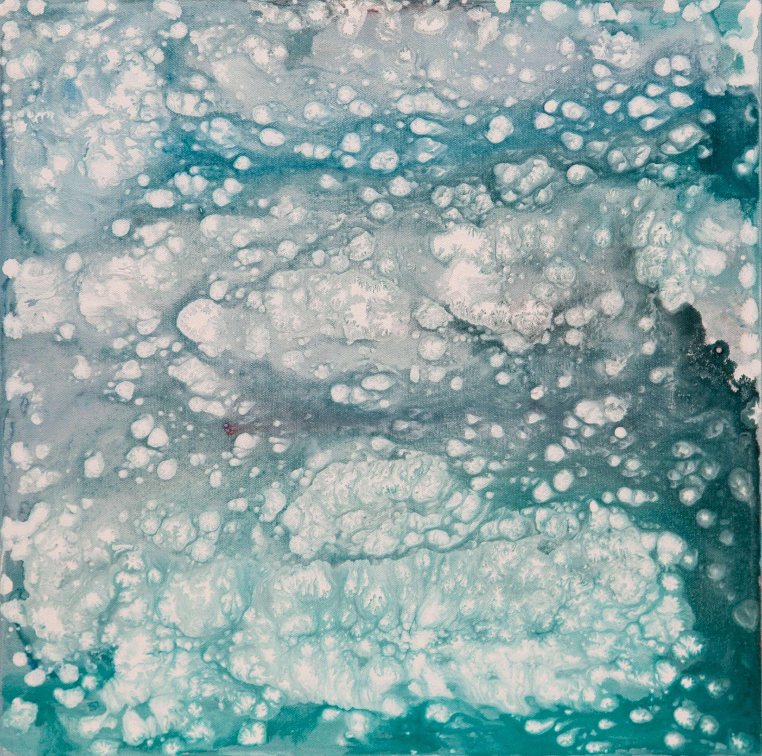 Hilary Winfield Abstract Painting - Aquamarine, Painting, Acrylic on Canvas