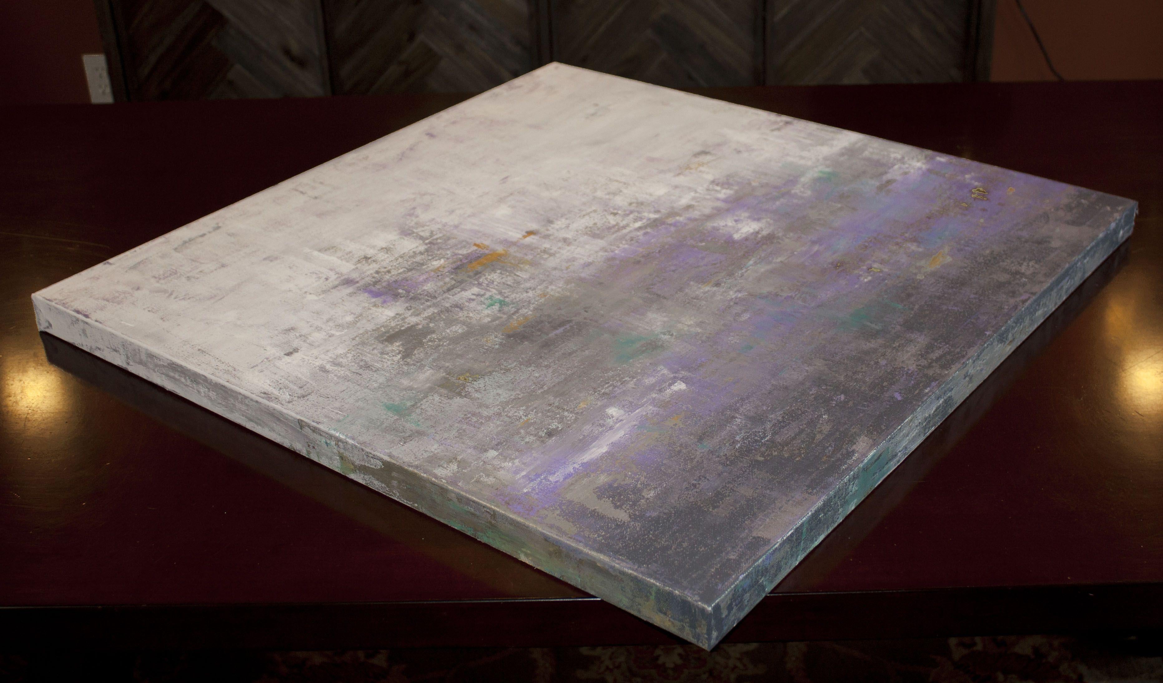 Ascensión 16, Pintura, Acrílico sobre lienzo - Abstract Painting Gris de Hilary Winfield
