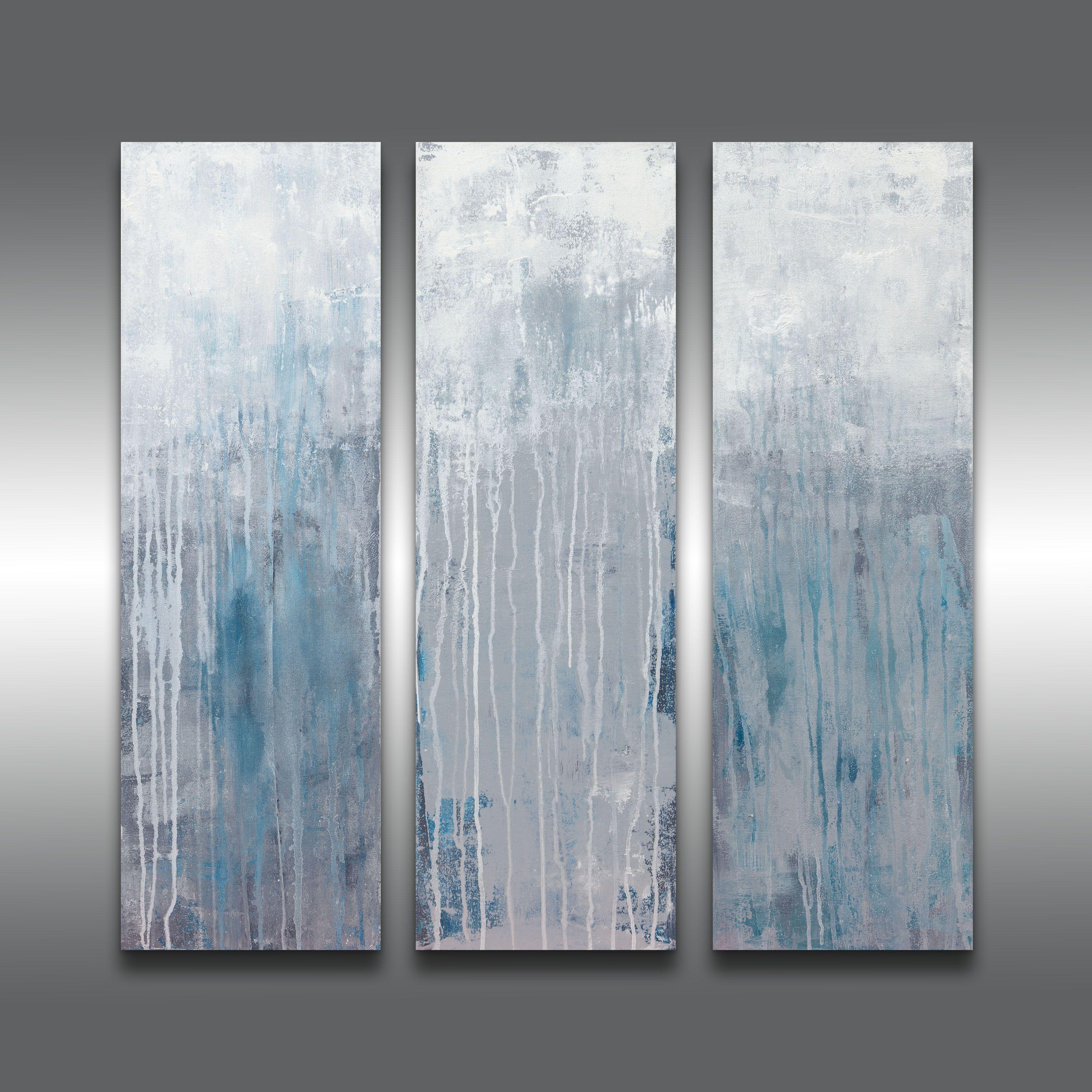 Asthenosphere 11 è un dipinto originale, realizzato con colori acrilici su una tela avvolta in una galleria. Ha una larghezza di 36 pollici e un'altezza di 36 pollici con una profondità di 1,5 pollici (36x36x1,5). Ci sono tre tele individuali da