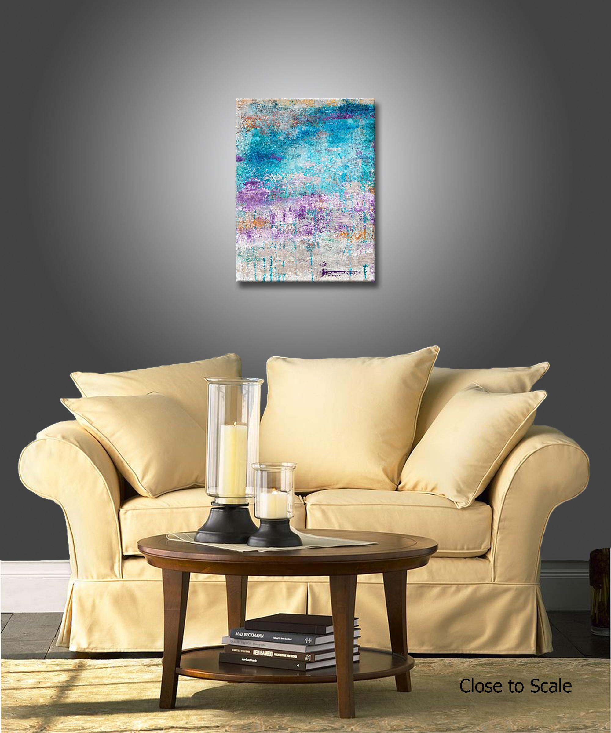 Asthenosphere 12, Gemälde, Acryl auf Leinwand (Grau), Abstract Painting, von Hilary Winfield