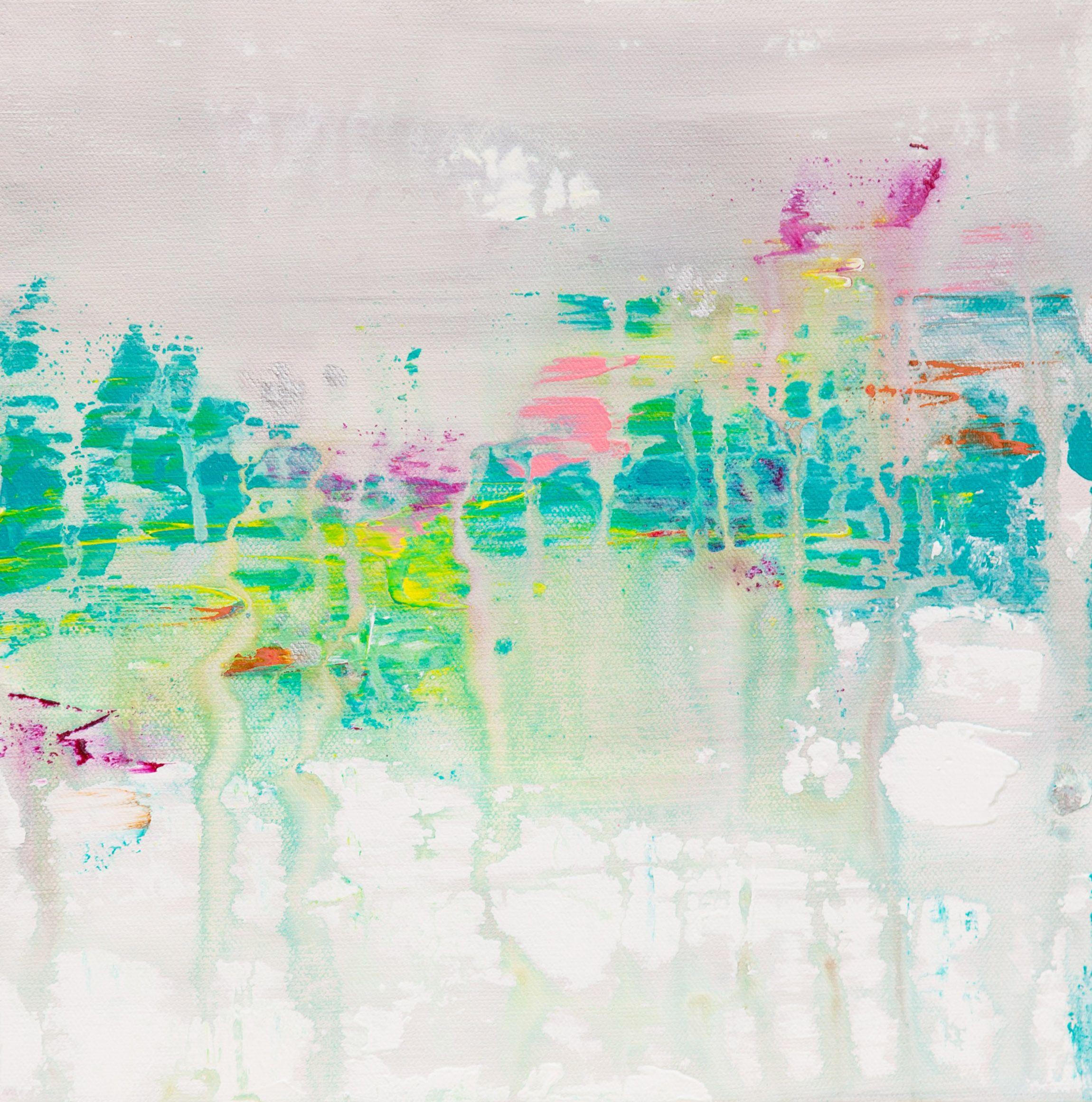 Abstract Painting di Hilary Winfield - Asthenosphere 15, Pittura, Acrilico su tela