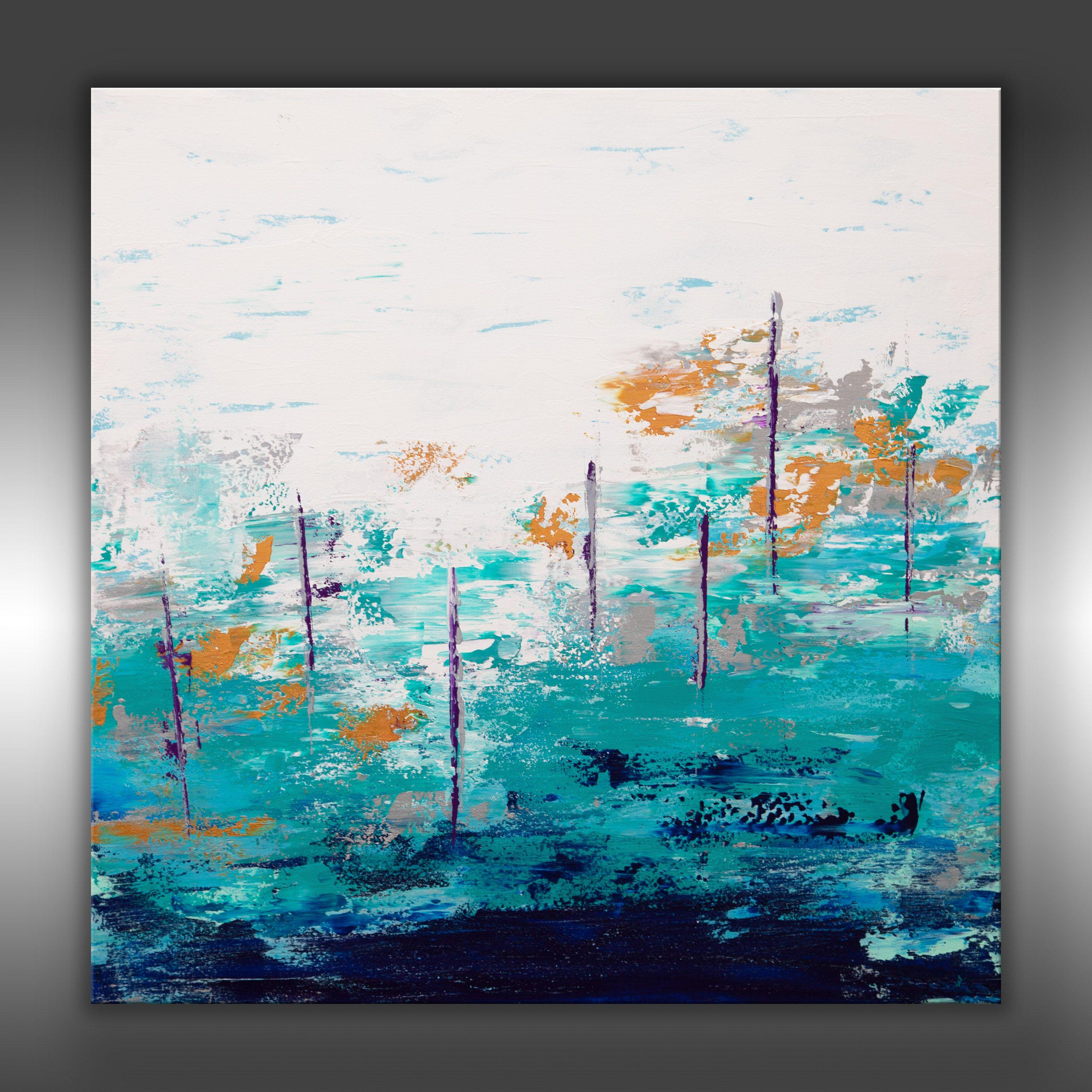Blauer See 16, Gemälde, Acryl auf Leinwand – Painting von Hilary Winfield