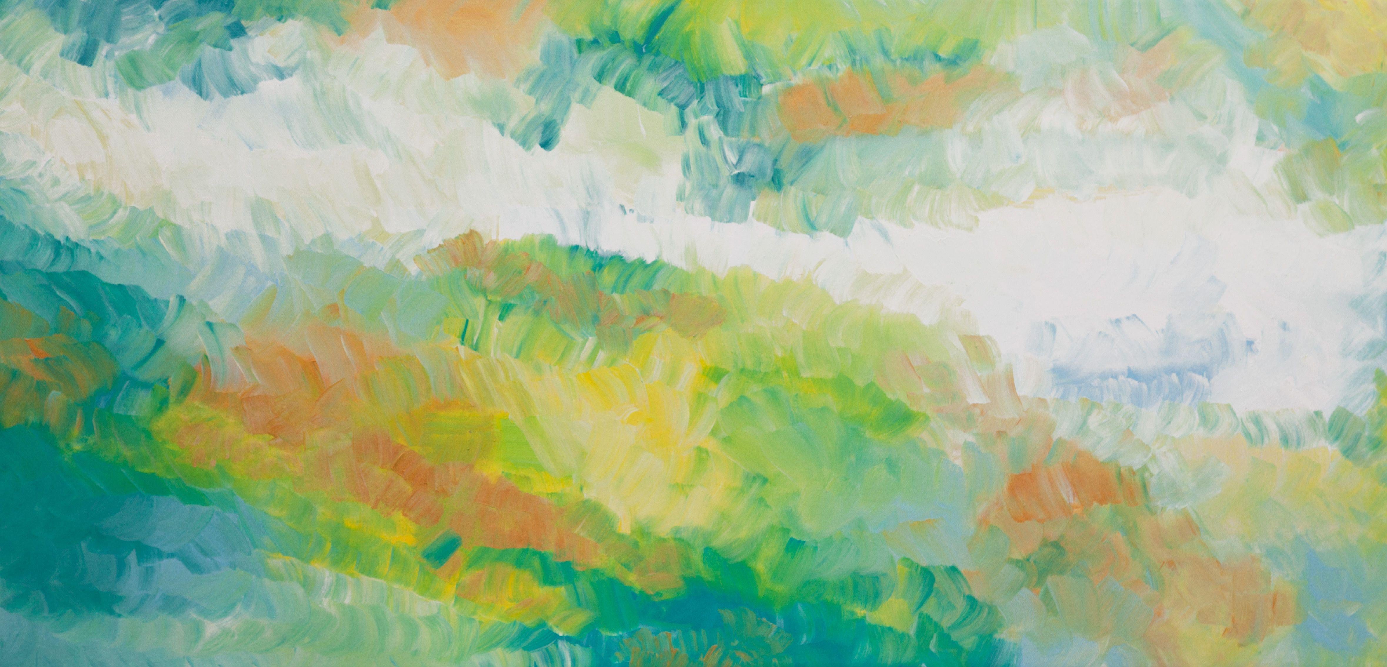 Hilary Winfield Abstract Painting – Botanical Garden 4, Gemälde, Acryl auf Leinwand
