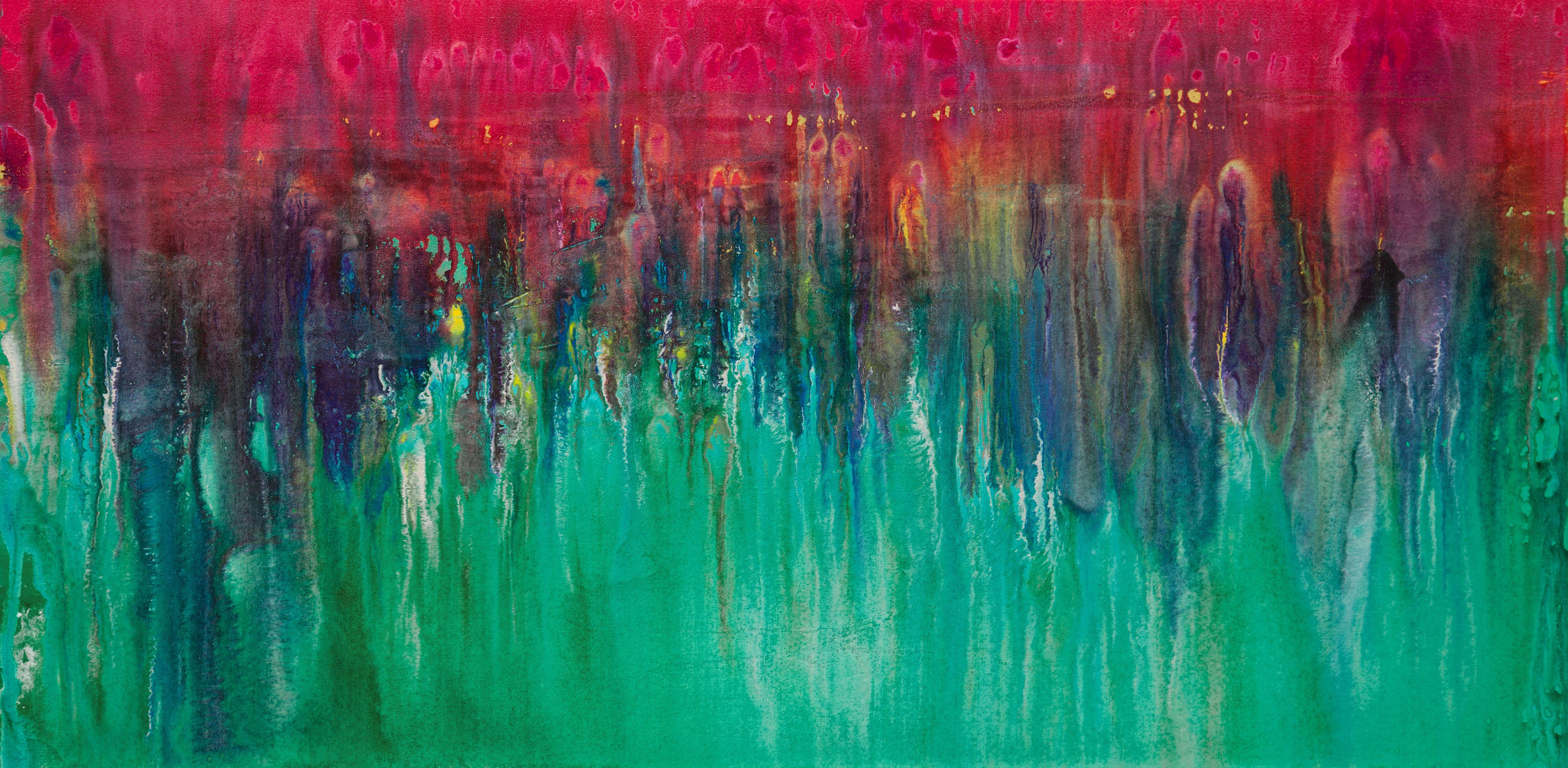Hilary Winfield Abstract Painting - Cascading, Painting, Acrylic on Canvas