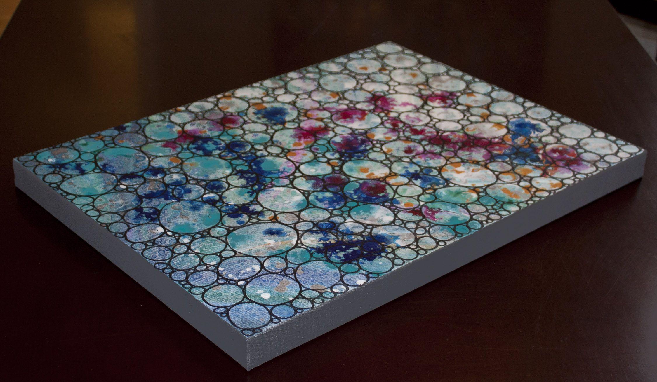 Dimensione 35, Pittura, Acrilico su tela - Painting Astratto di Hilary Winfield