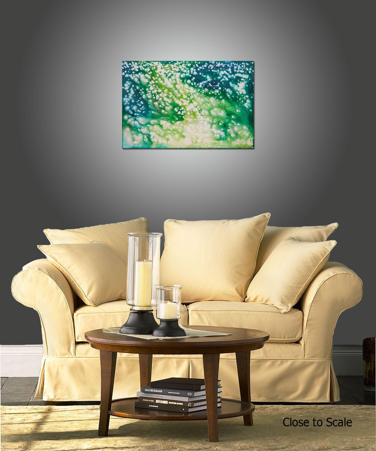 Flash of Brilliance, Pittura, Acrilico su tela - Painting Astratto di Hilary Winfield