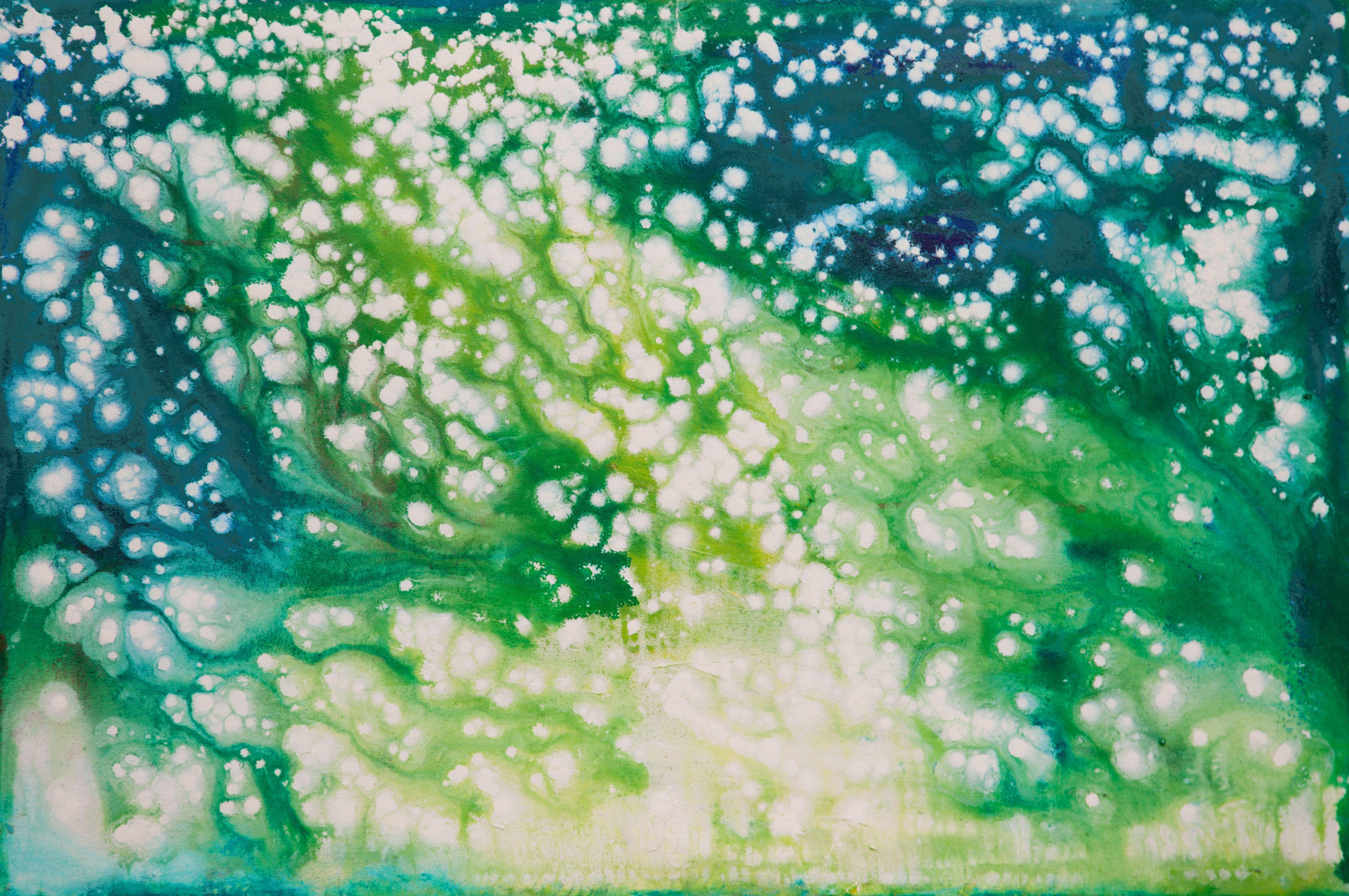 Abstract Painting di Hilary Winfield - Flash of Brilliance, Pittura, Acrilico su tela