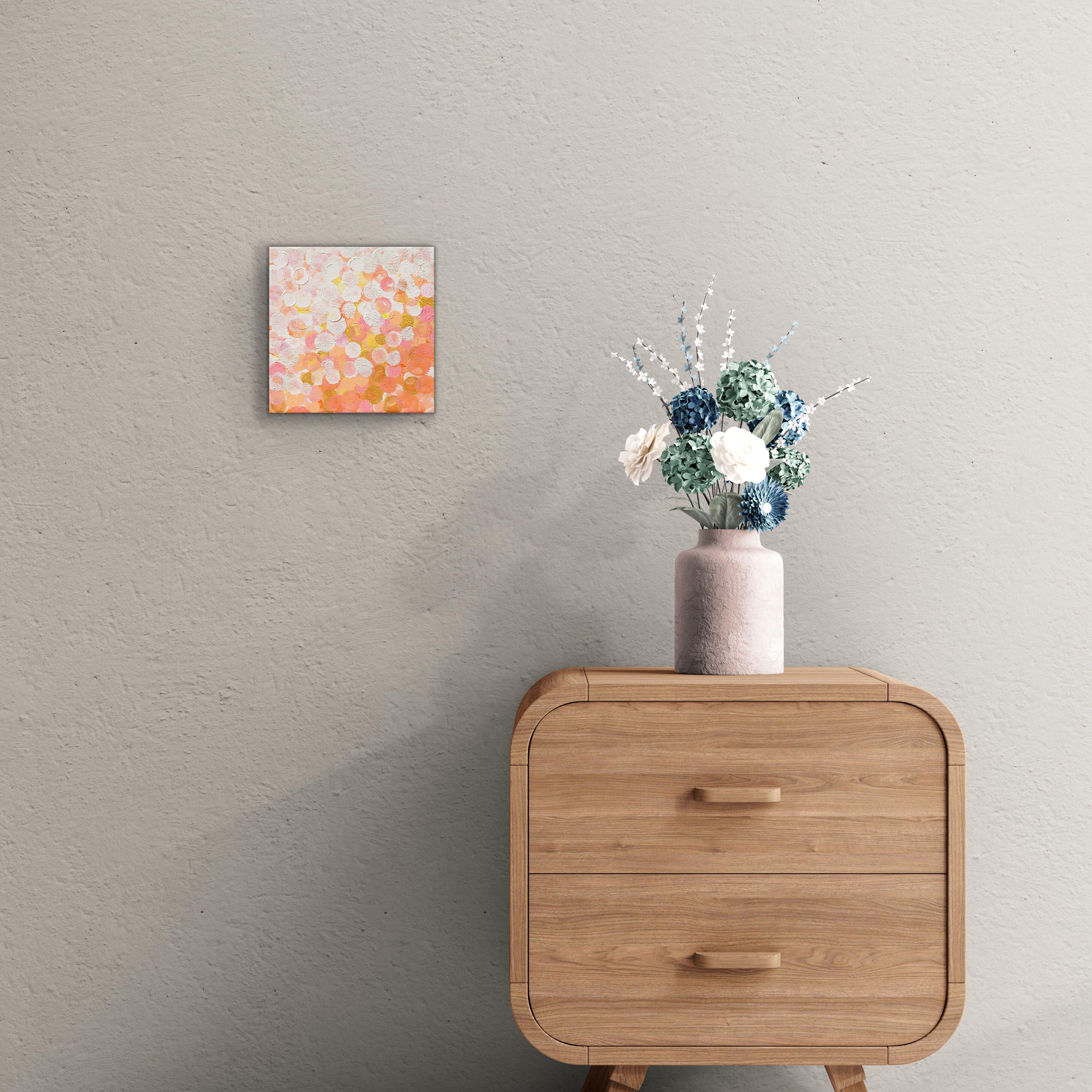 Infinito 10, Pintura, Acrílico sobre lienzo - Abstract Painting Beige de Hilary Winfield