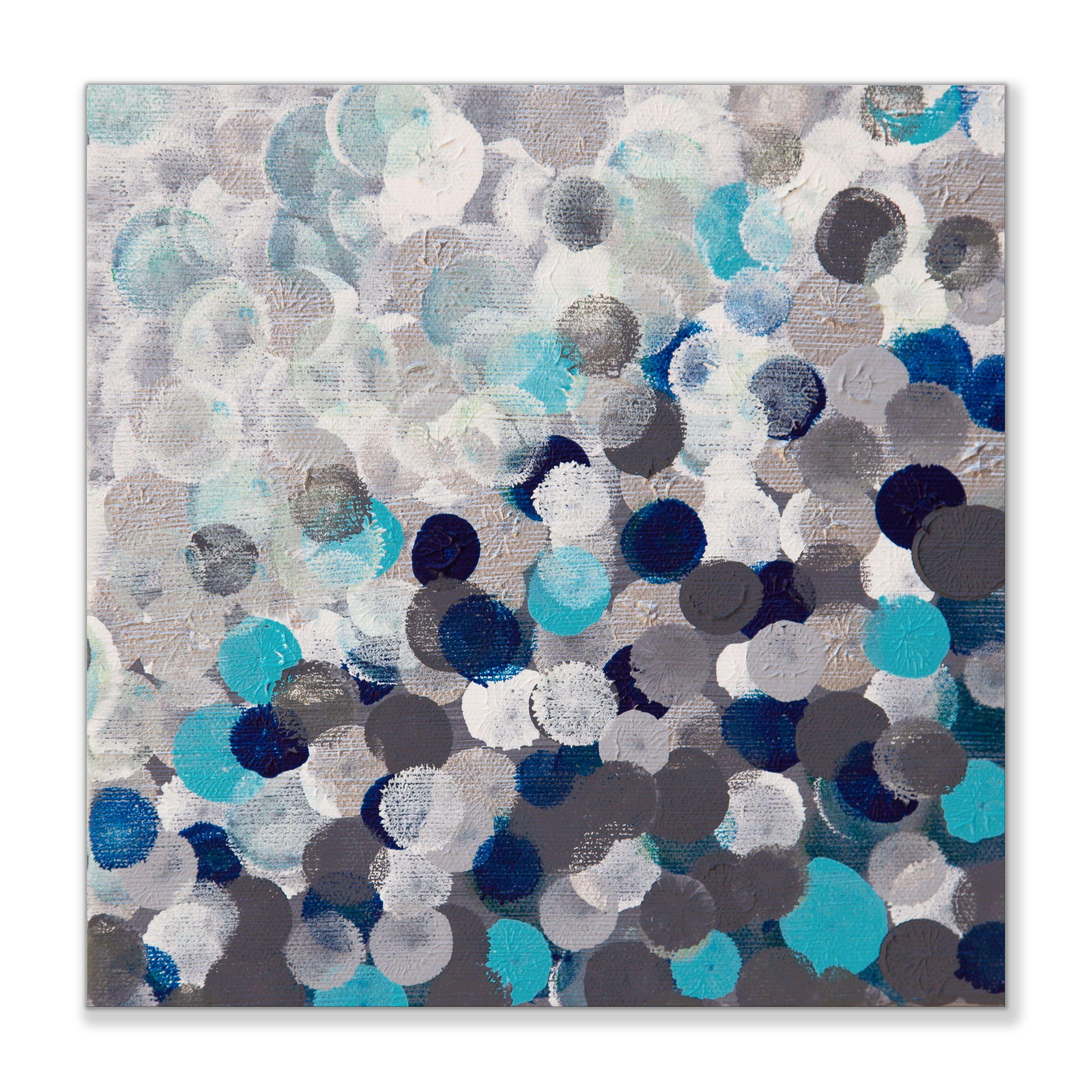 Infinity 7 ist ein Originalgemälde, das mit Acrylfarbe auf in Galeriefolie eingewickelter Leinwand gemalt wurde. Es hat eine Breite von 8 Zoll und eine Höhe von 8 Zoll mit einer Tiefe von 1,5 Zoll (8x8x1,5).    Die Farben des Gemäldes sind Weiß,
