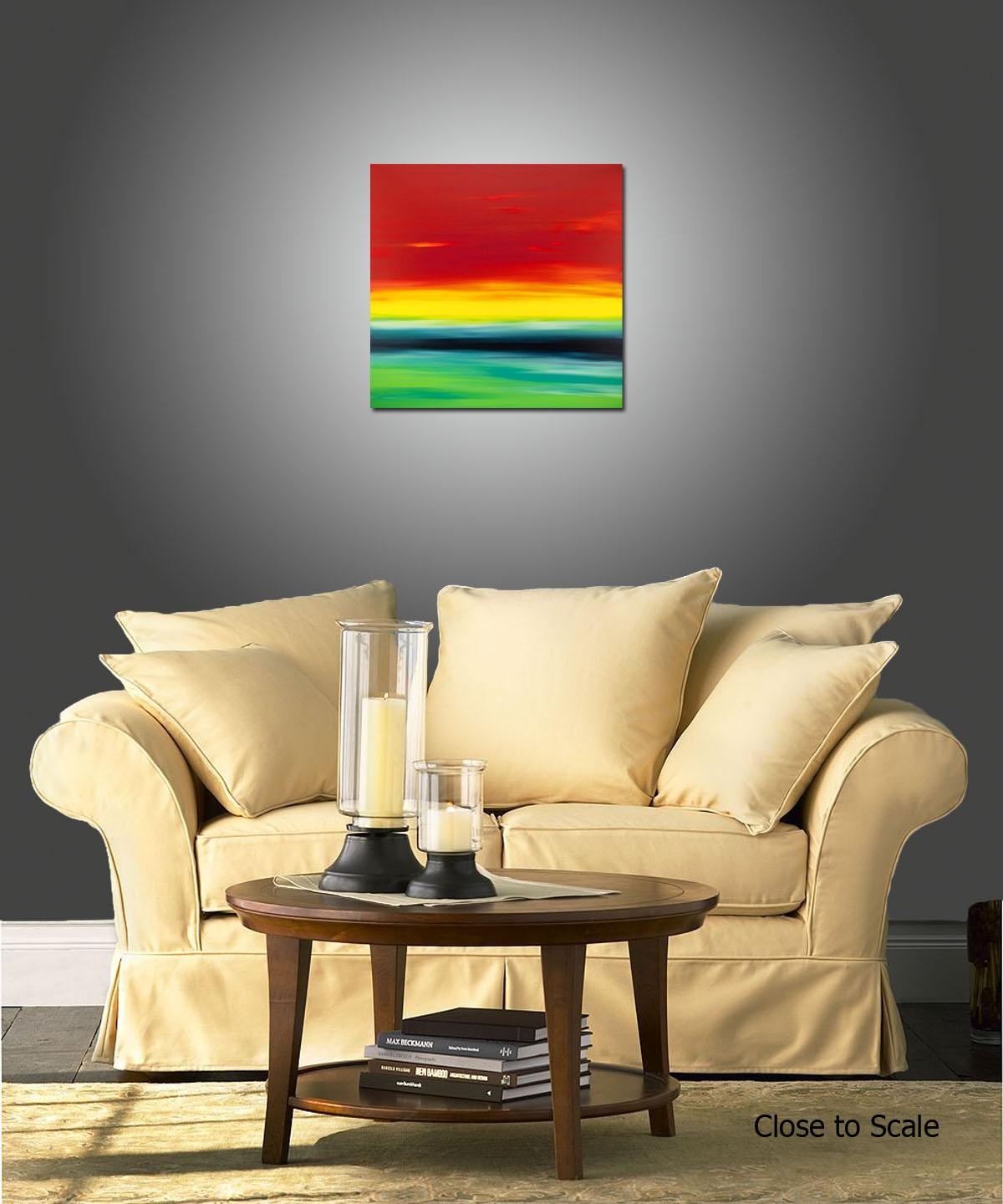 Island Sky 4, Gemälde, Acryl auf Leinwand (Abstrakt), Painting, von Hilary Winfield