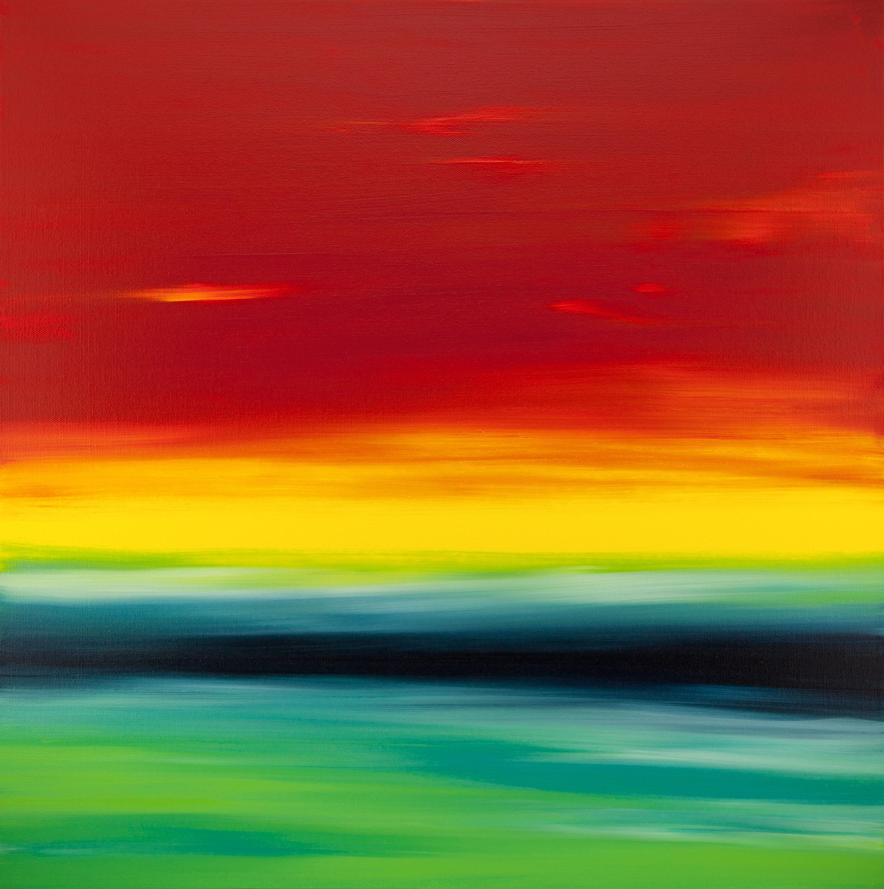 Hilary Winfield Abstract Painting – Island Sky 4, Gemälde, Acryl auf Leinwand