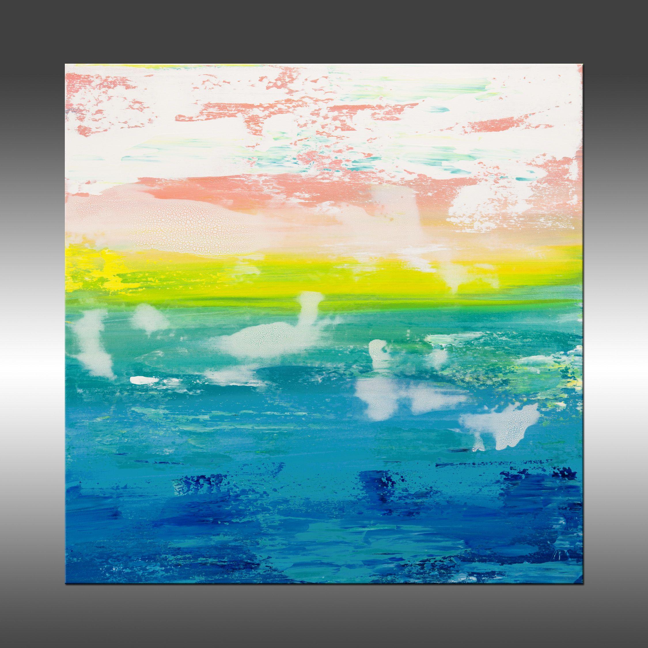 Island Time, Pittura, Acrilico su tela - Painting di Hilary Winfield