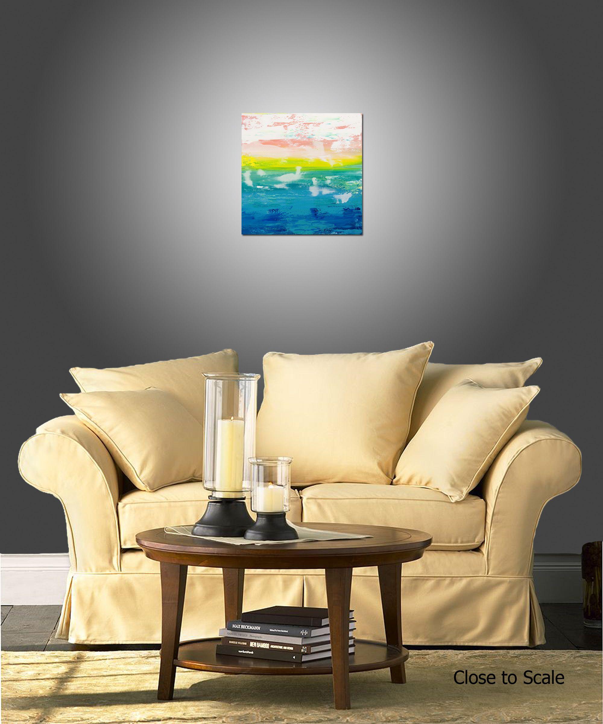 Island Time, Pittura, Acrilico su tela - Painting Astratto di Hilary Winfield