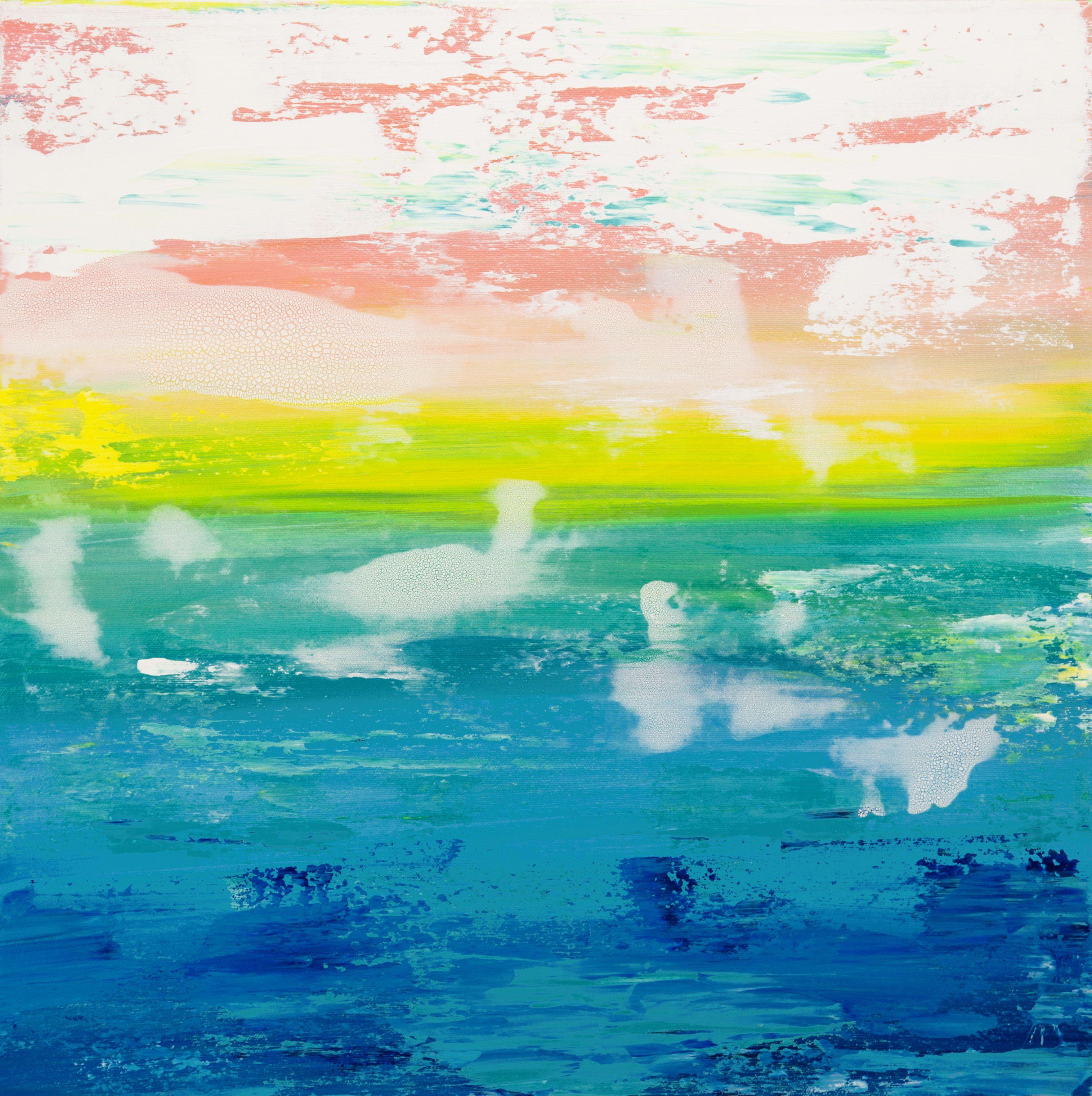 Abstract Painting de Hilary Winfield - La hora de la isla, Pintura, Acrílico sobre lienzo