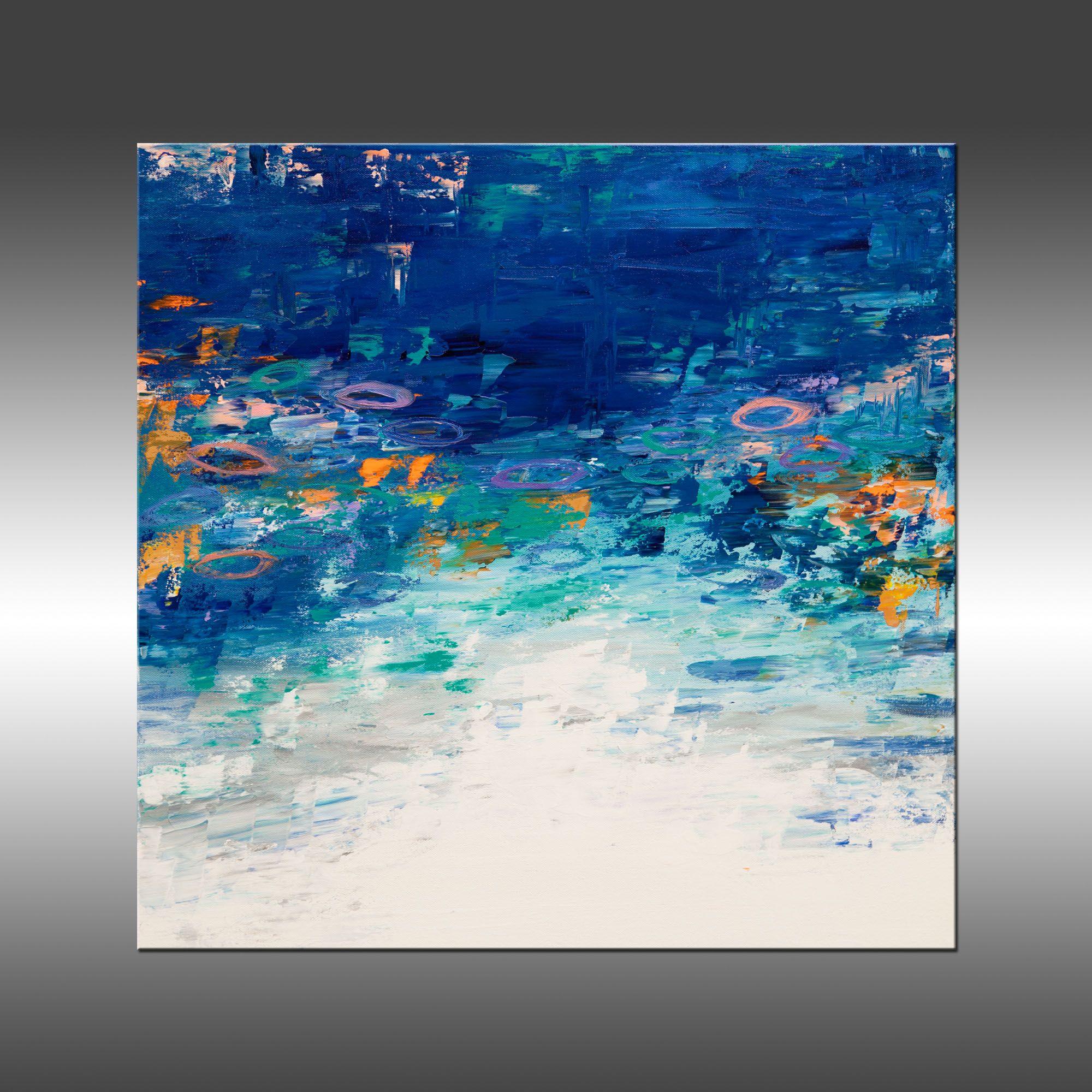 Seerosenteich 1, Gemälde, Acryl auf Leinwand – Painting von Hilary Winfield