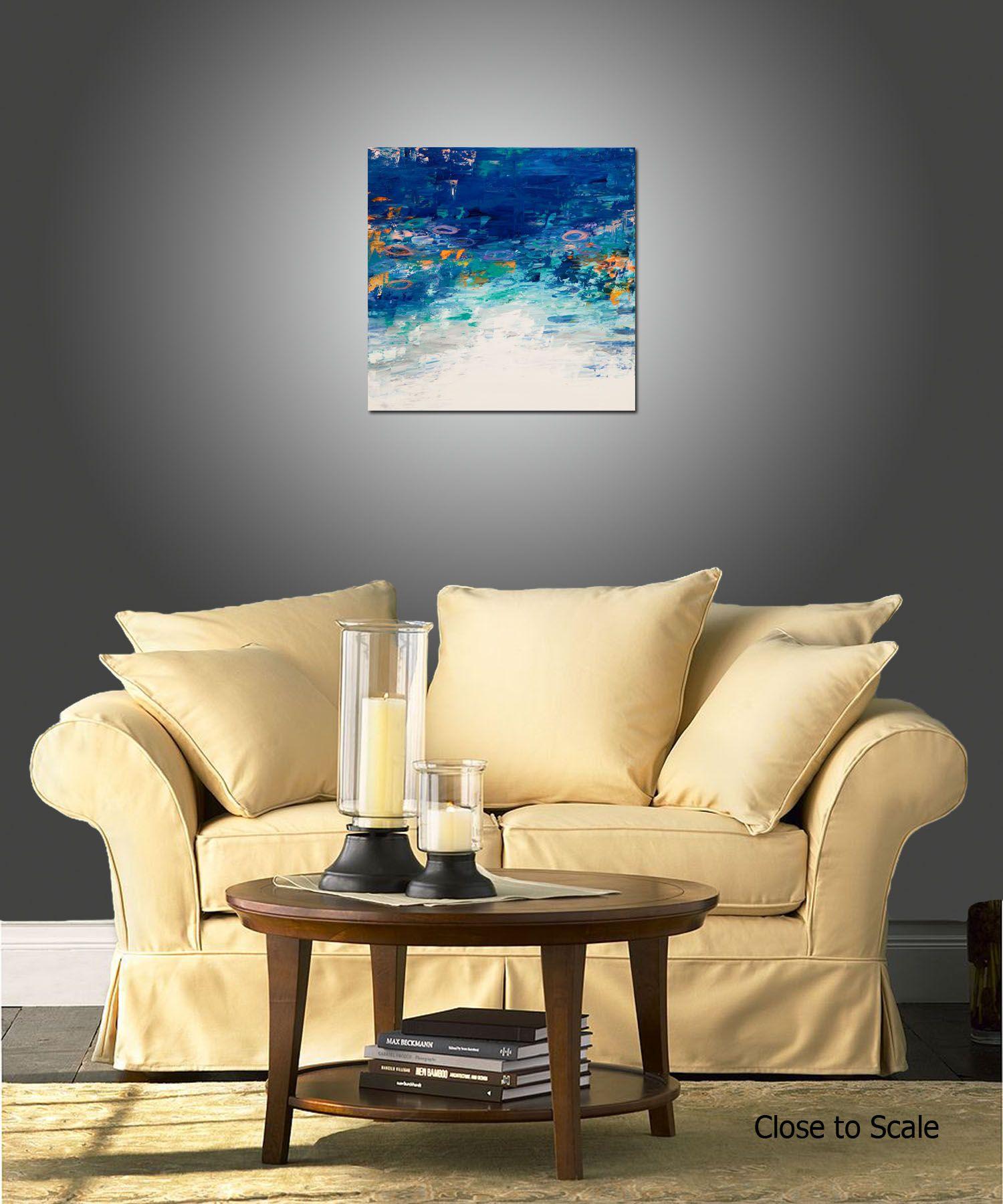 Seerosenteich 1, Gemälde, Acryl auf Leinwand (Abstrakt), Painting, von Hilary Winfield