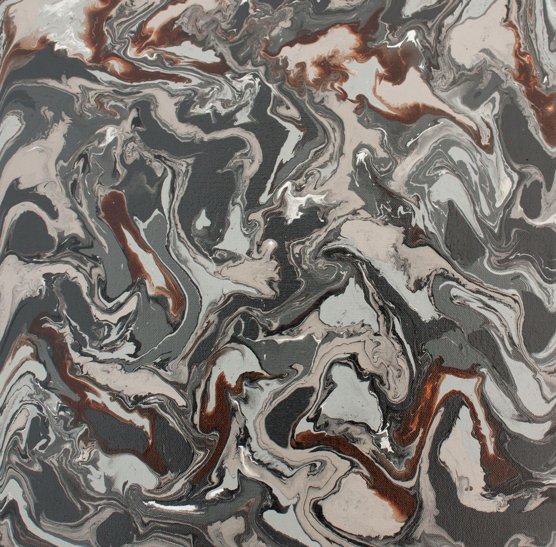 Hilary Winfield Abstract Painting - Liquid Industrial 2, Painting, Acrylic on Canvas
