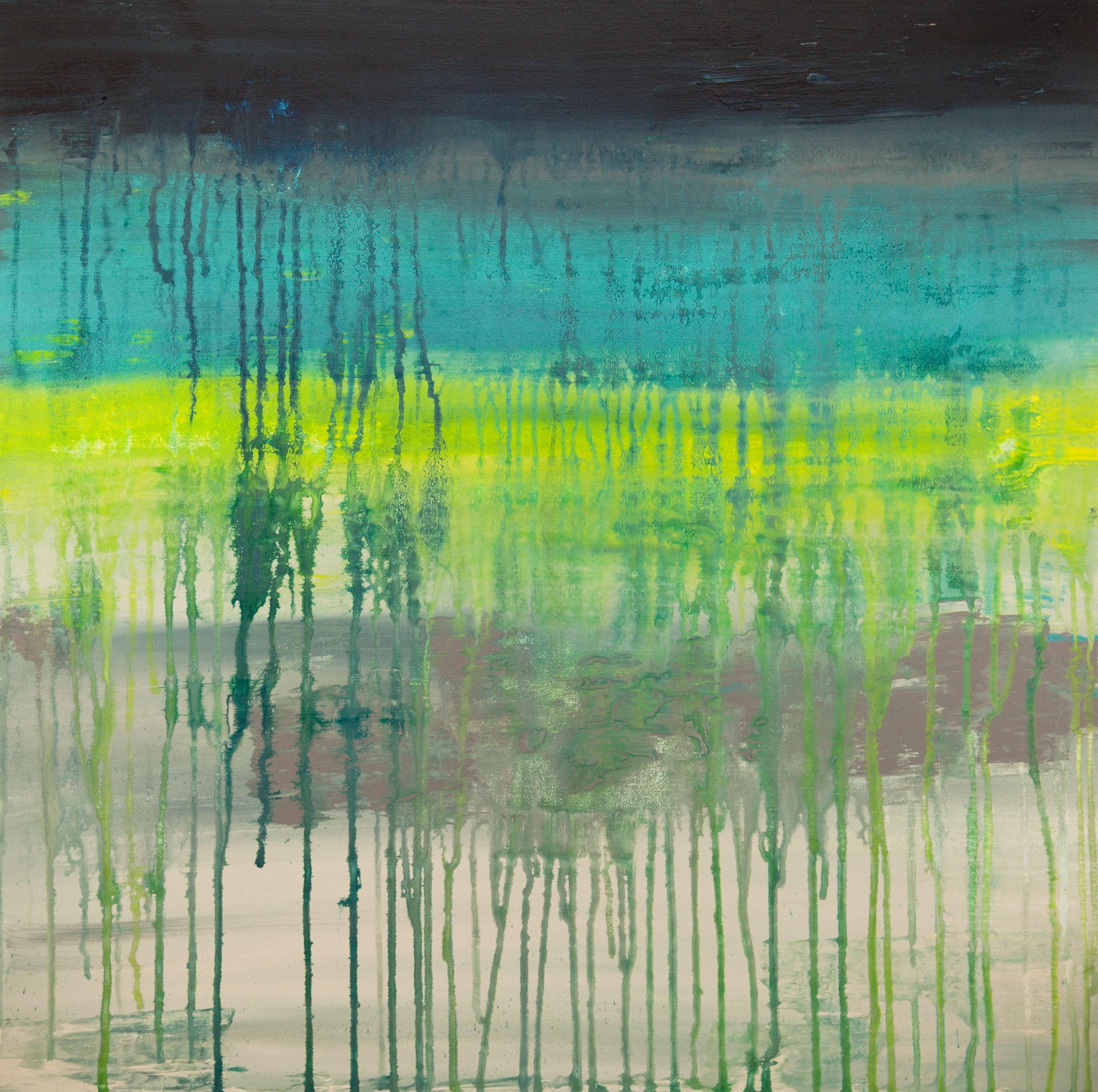 Hilary Winfield Abstract Painting – Lithographie 127, Gemälde, Acryl auf Leinwand
