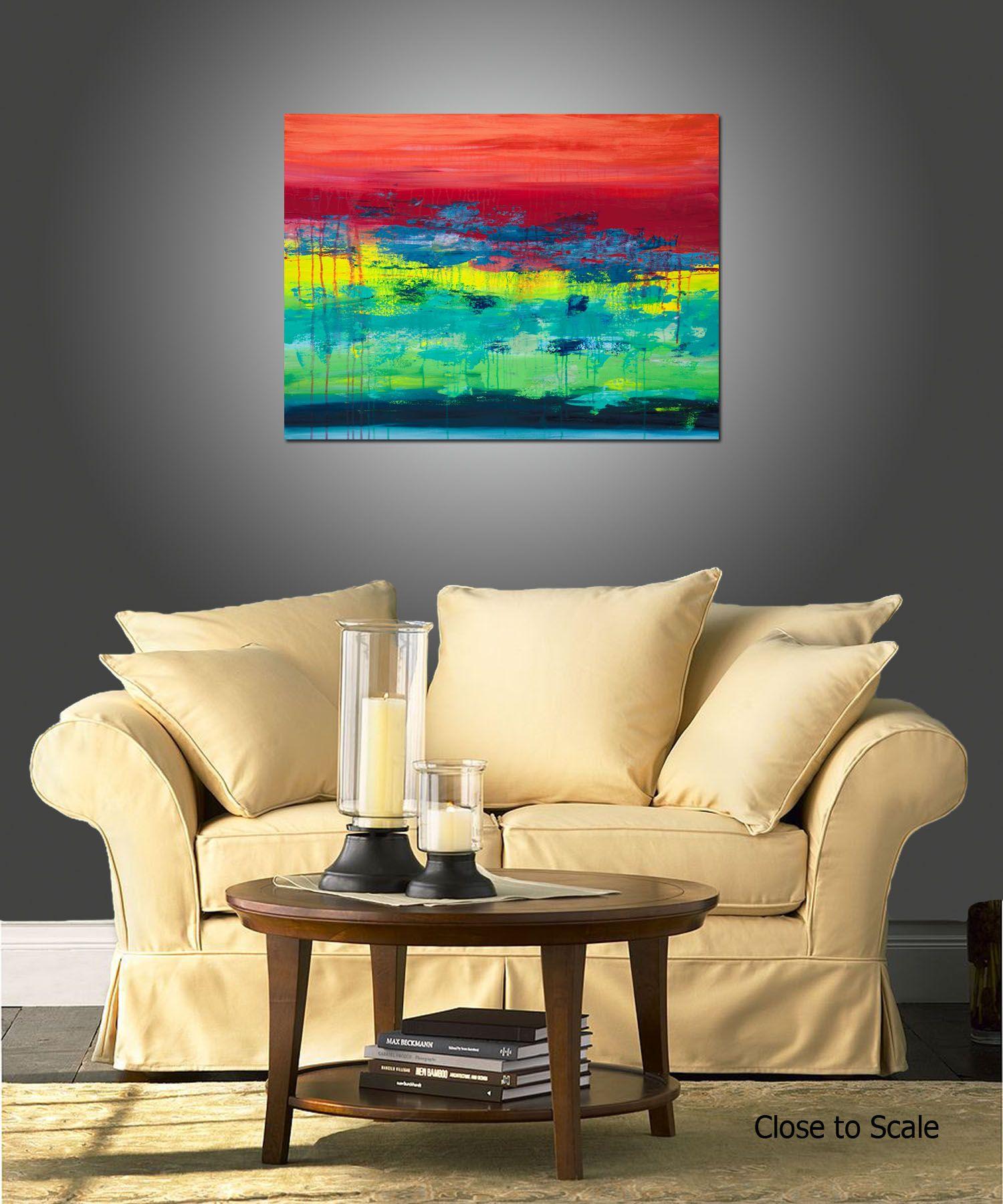 Litosfera 152, Pintura, Acrílico sobre lienzo - Abstract Painting Azul de Hilary Winfield