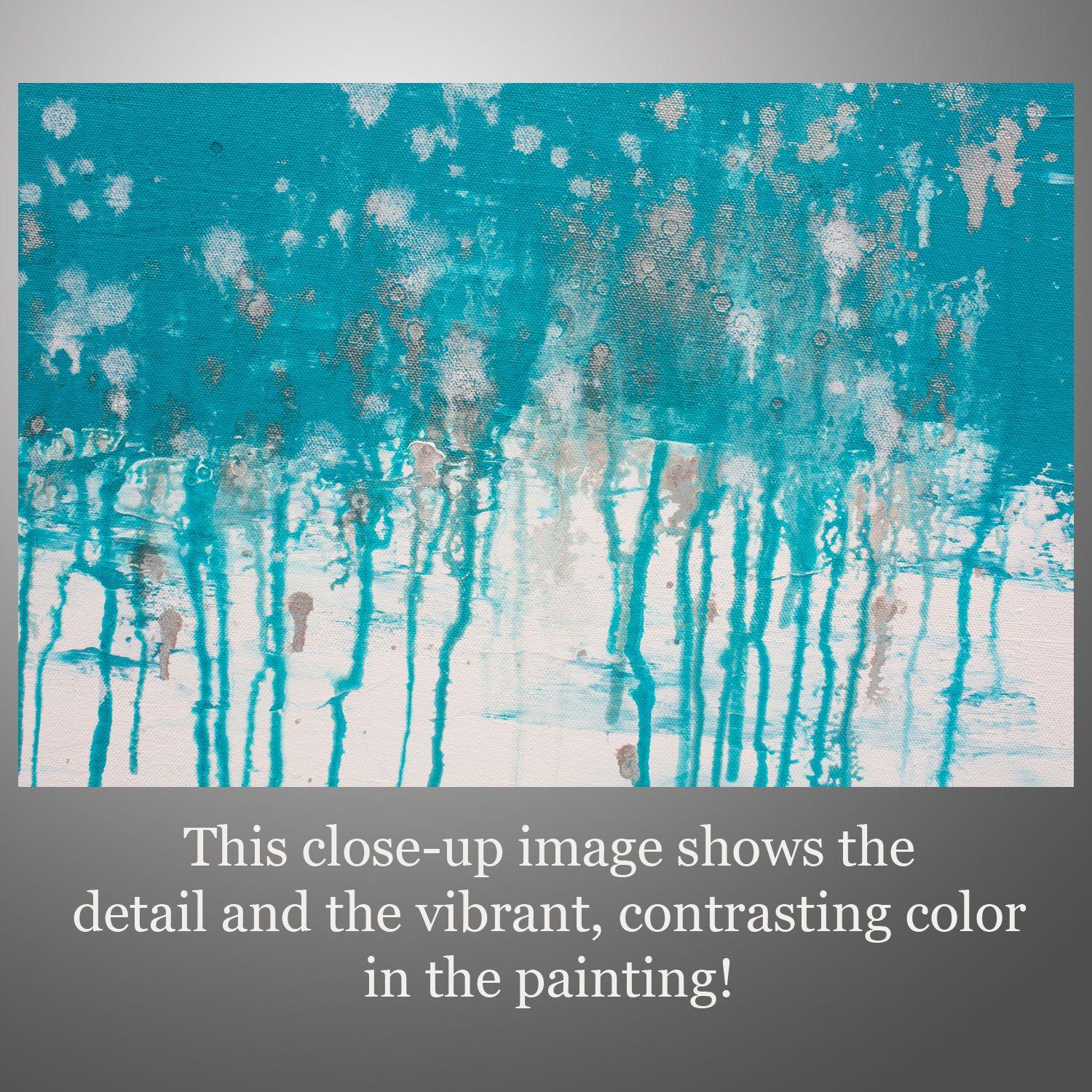 Lithographie 158, Gemälde, Acryl auf Leinwand (Blau), Abstract Painting, von Hilary Winfield
