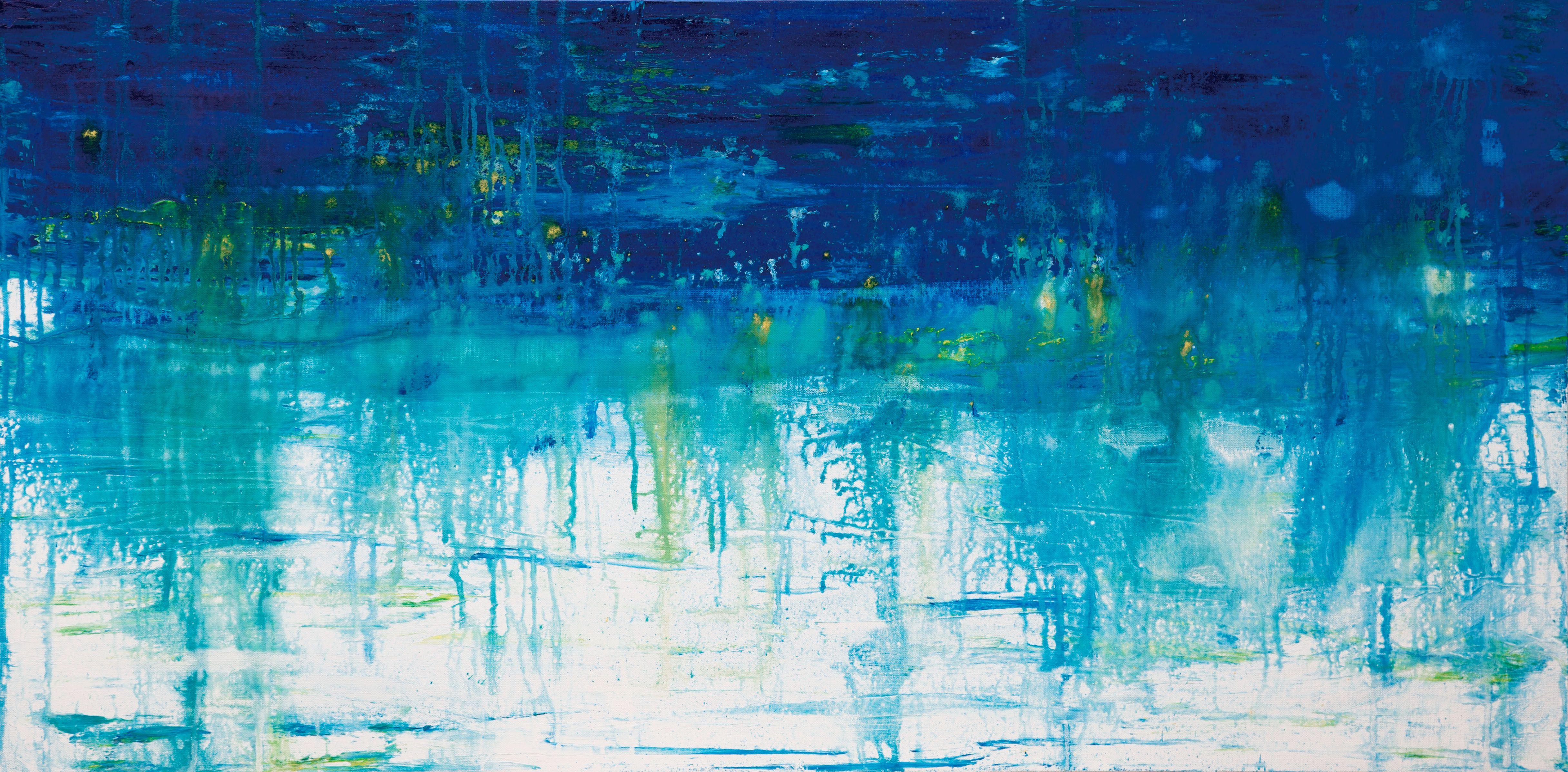 Abstract Painting di Hilary Winfield - Litosfera 191, Pittura, Acrilico su tela