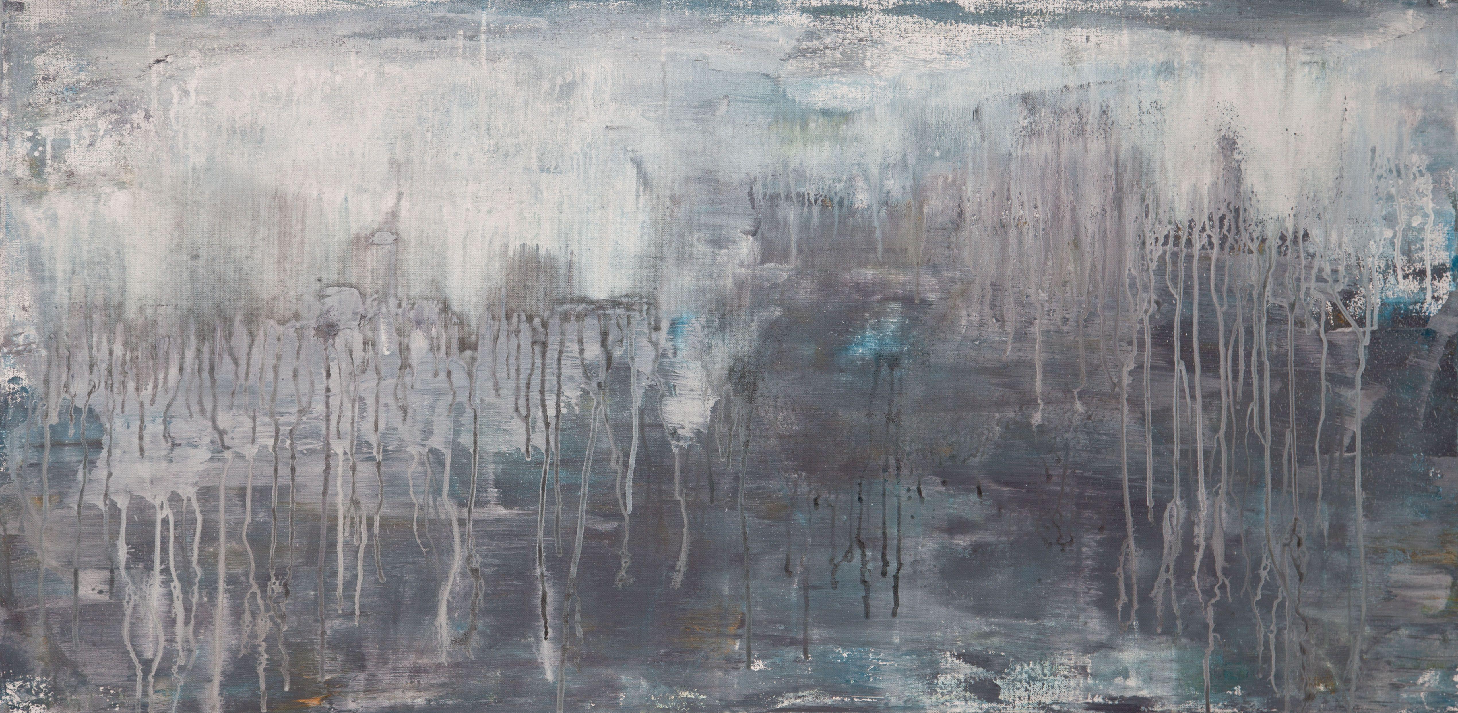 Abstract Painting di Hilary Winfield - Litosfera 196, Pittura, Acrilico su tela