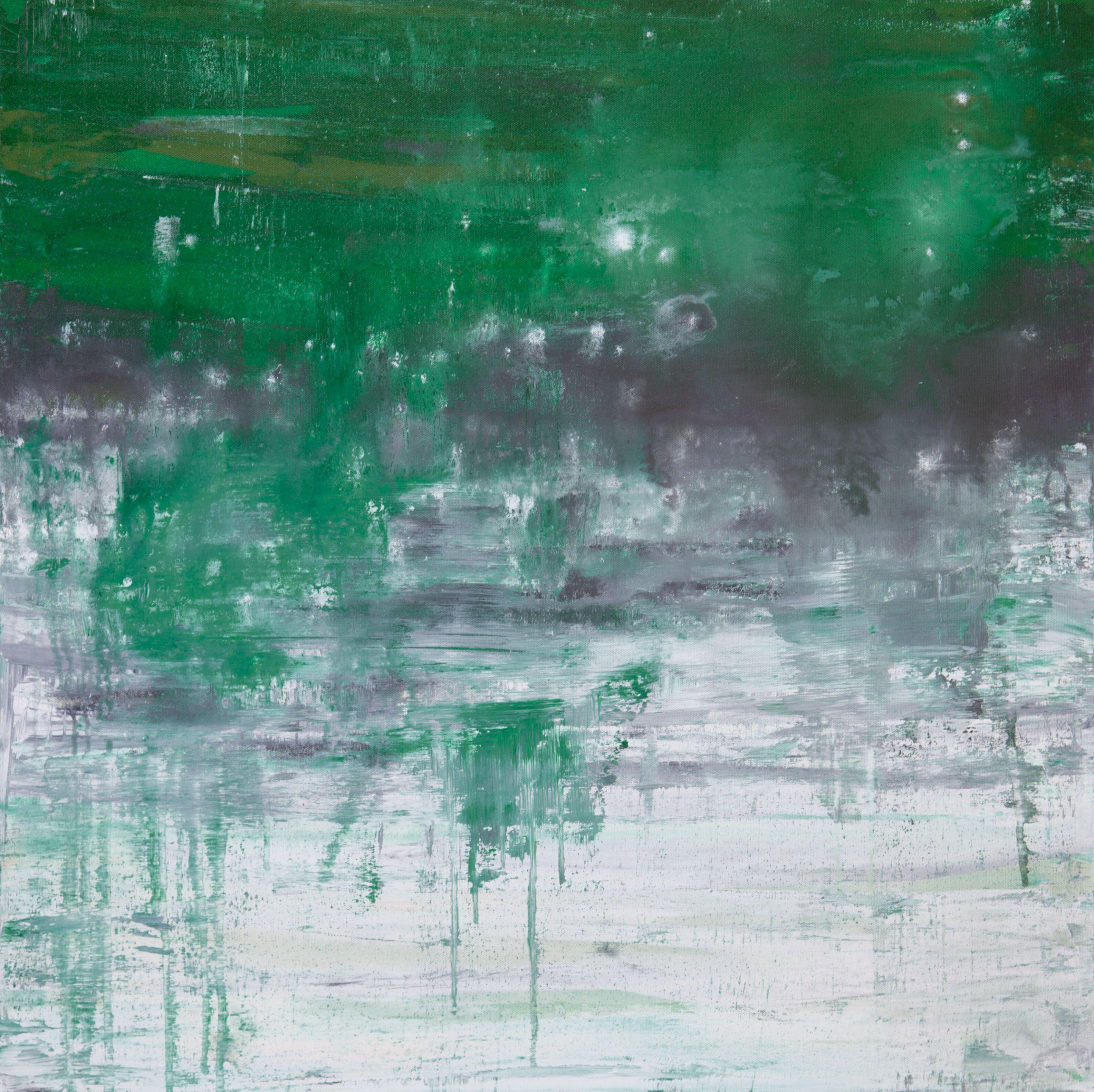 Abstract Painting di Hilary Winfield - Litosfera 200, Pittura, Acrilico su tela