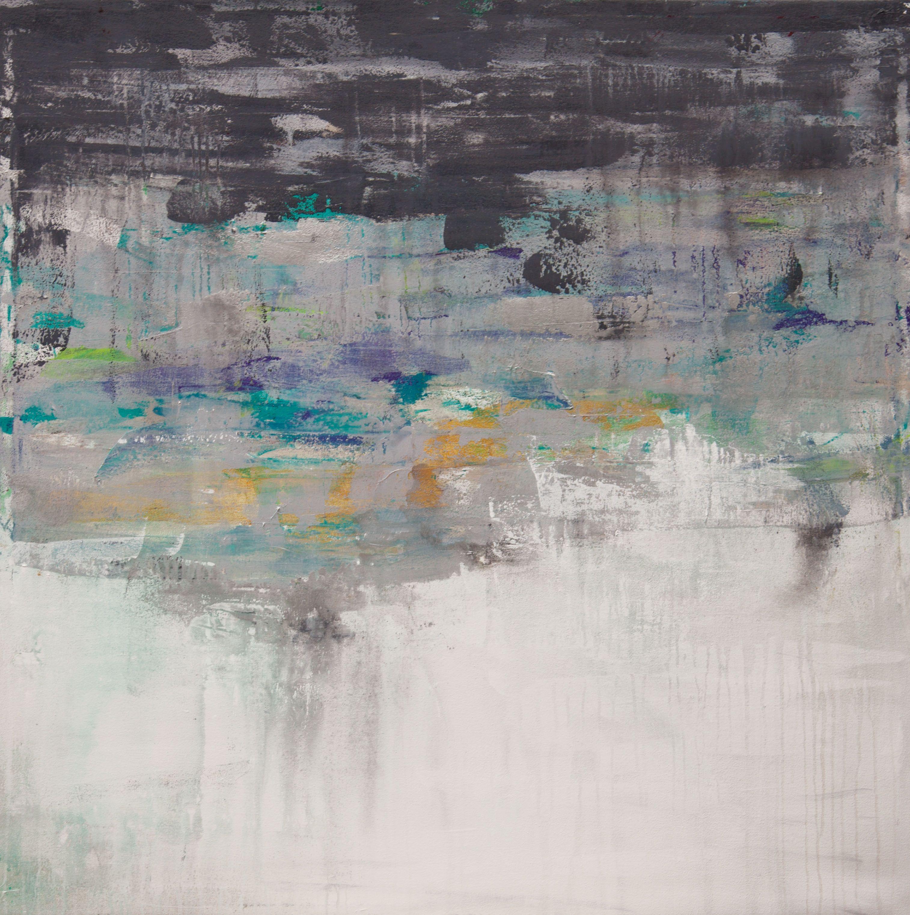 Hilary Winfield Abstract Painting – Lithosphere 201, Gemälde, Acryl auf Leinwand