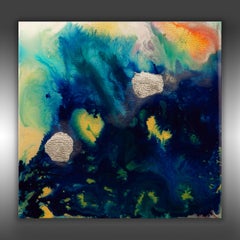 Microcosme 15, peinture, acrylique sur panneau de bois