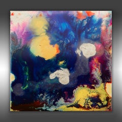 Microcosme 16, peinture, acrylique sur panneau de bois
