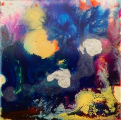 Microcosme 16, peinture, acrylique sur panneau de bois