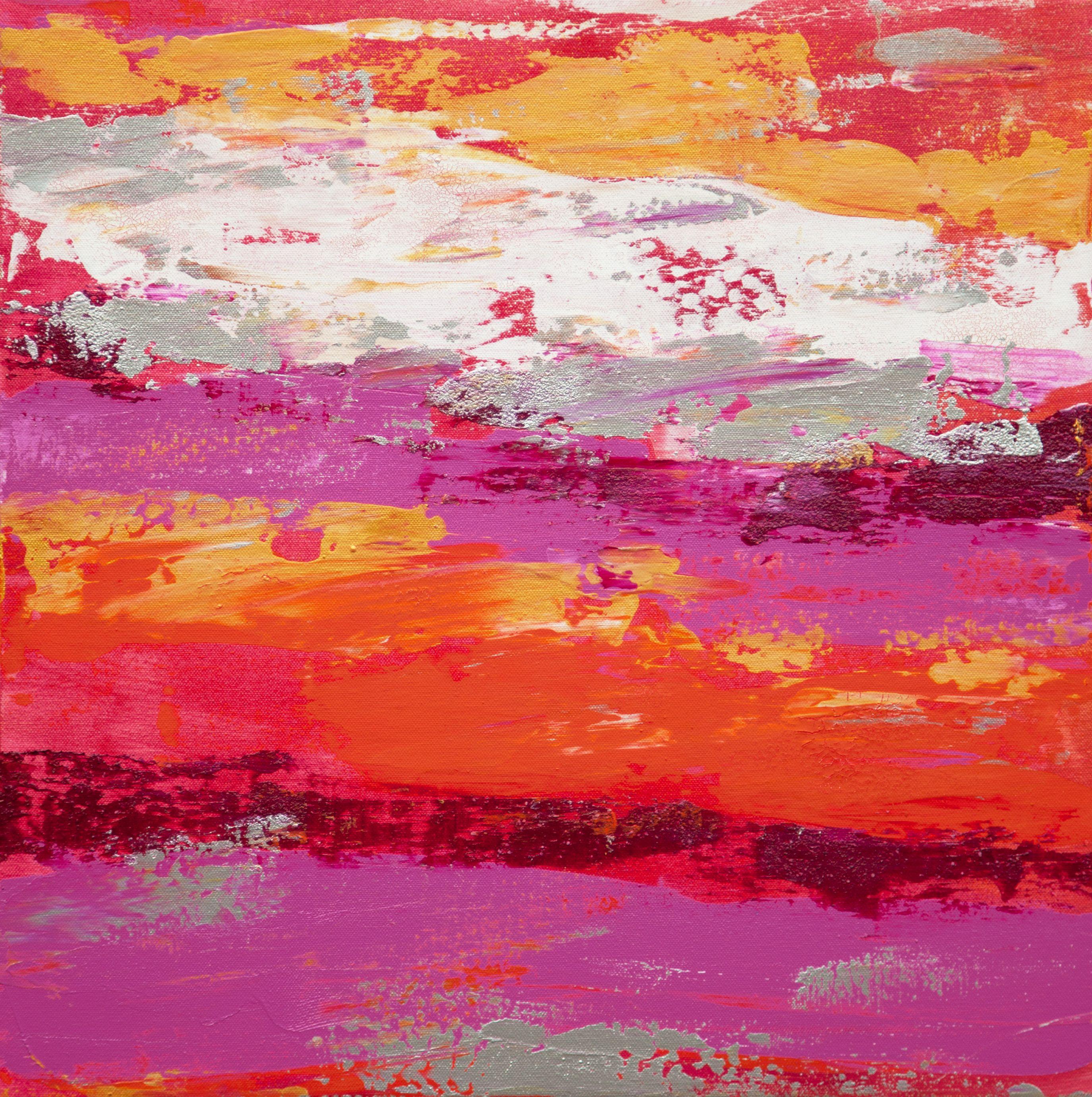 Abstract Painting de Hilary Winfield - Modern Industry 14, Pintura, Acrílico sobre lienzo