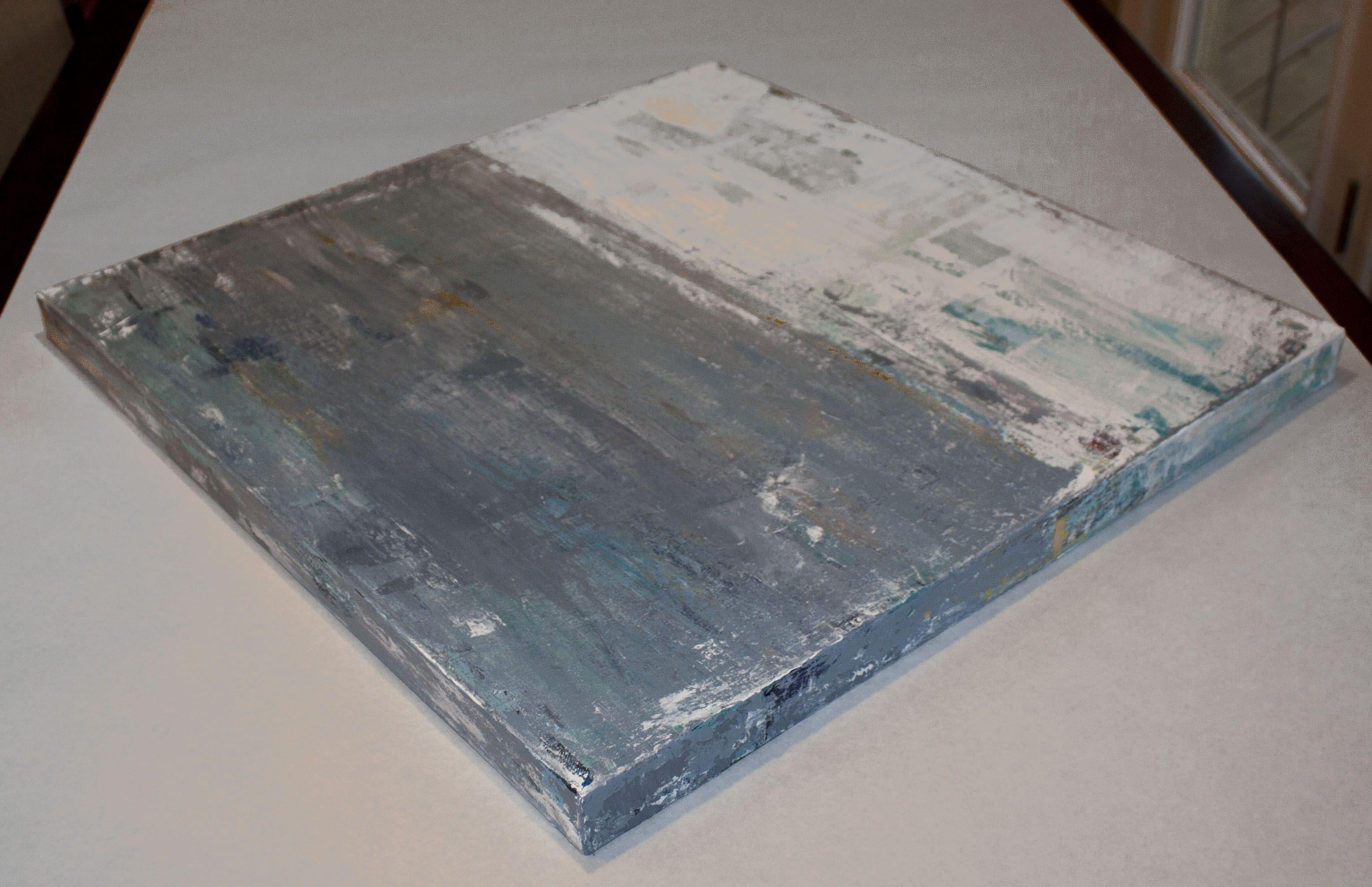 Modern Industry 45, Pintura, Acrílico sobre lienzo - Abstract Painting Gris de Hilary Winfield