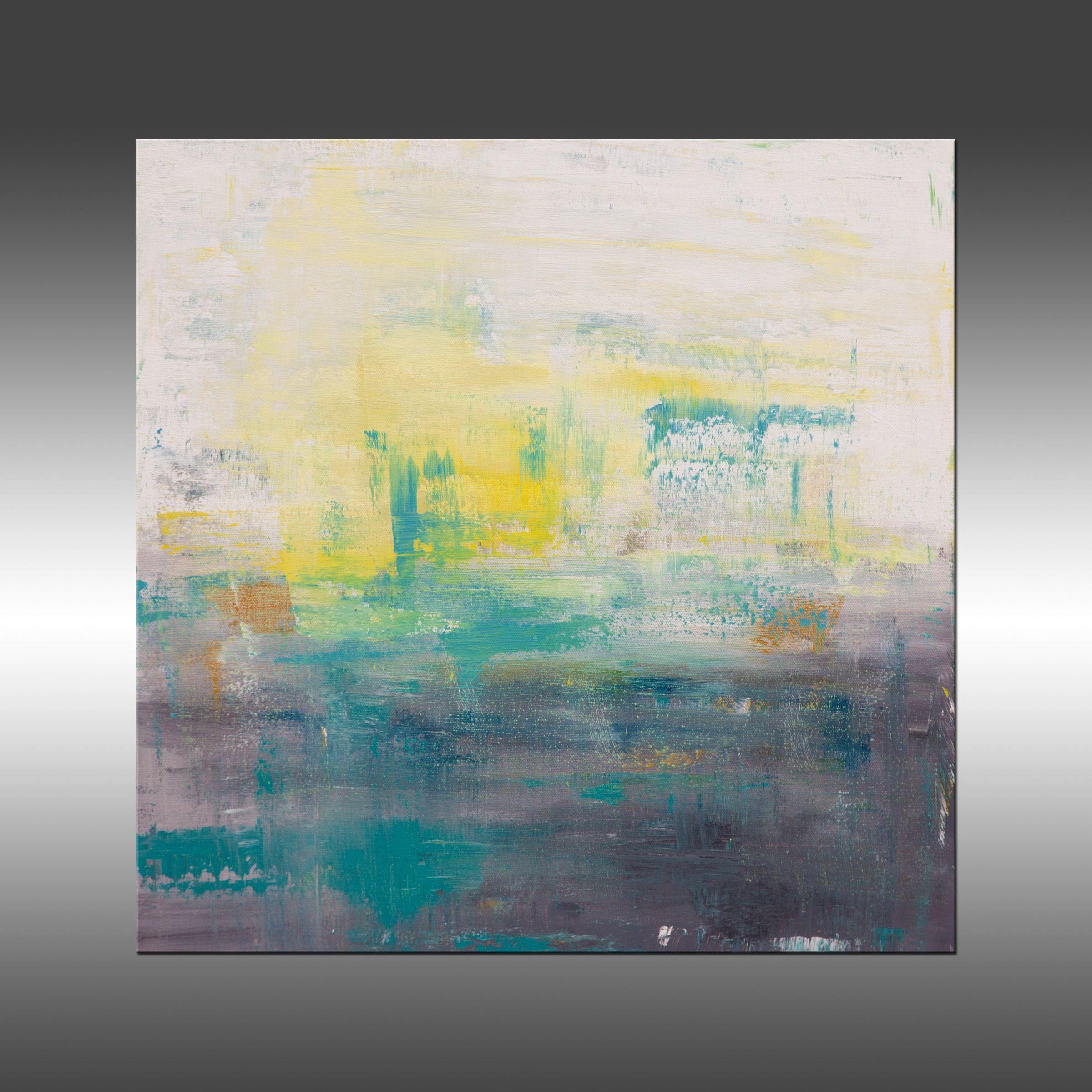 Modern Industrial 49 is an original painting, created with acrylic paint on gallery-wrapped canvas. It has a width of 20 inches and a height of 20 inches with a depth of 1.5 inches (20x20x1.5).    The colors used in the painting are white, gray,