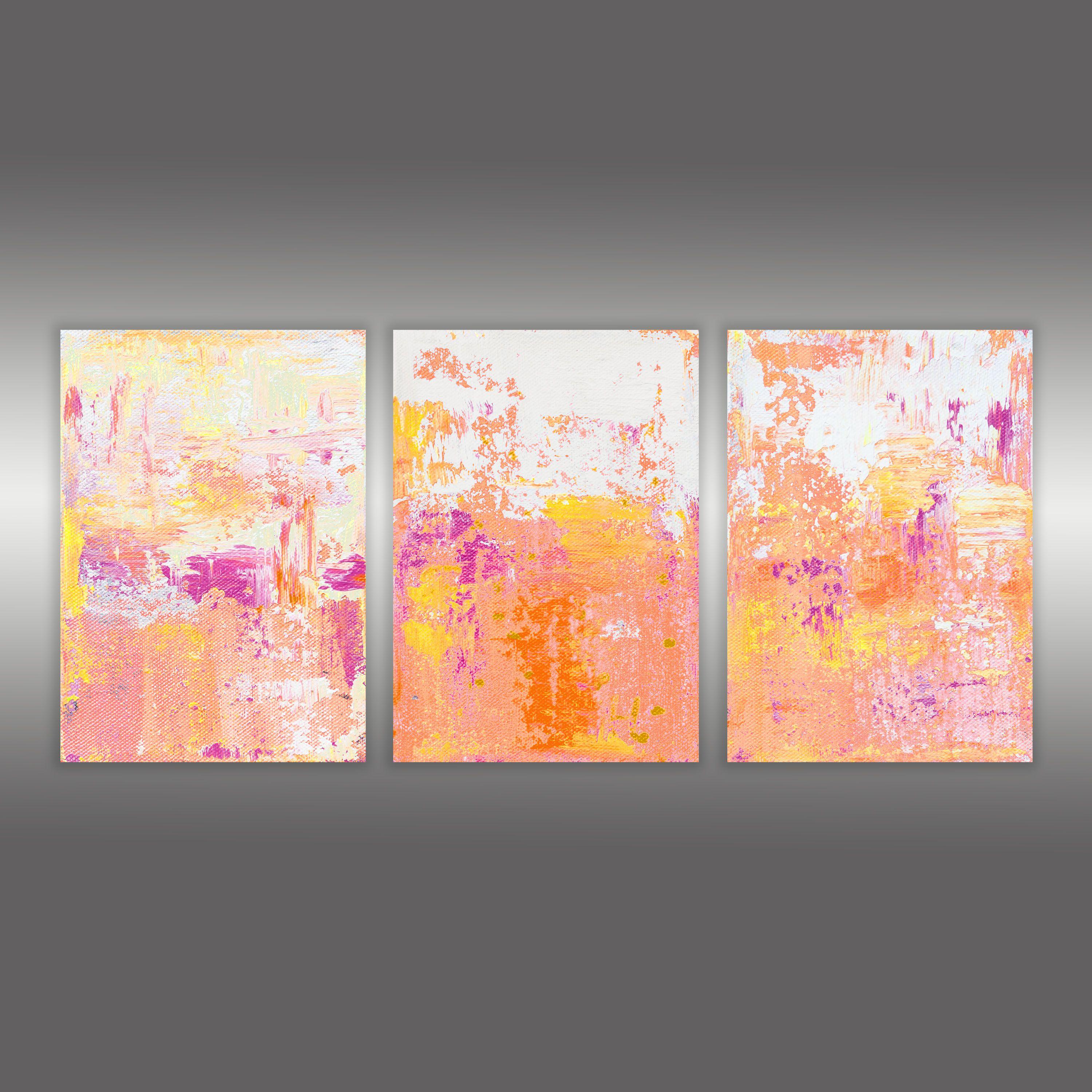 Moderne Industrie 61, Gemälde, Acryl auf Leinwand (Orange), Abstract Painting, von Hilary Winfield