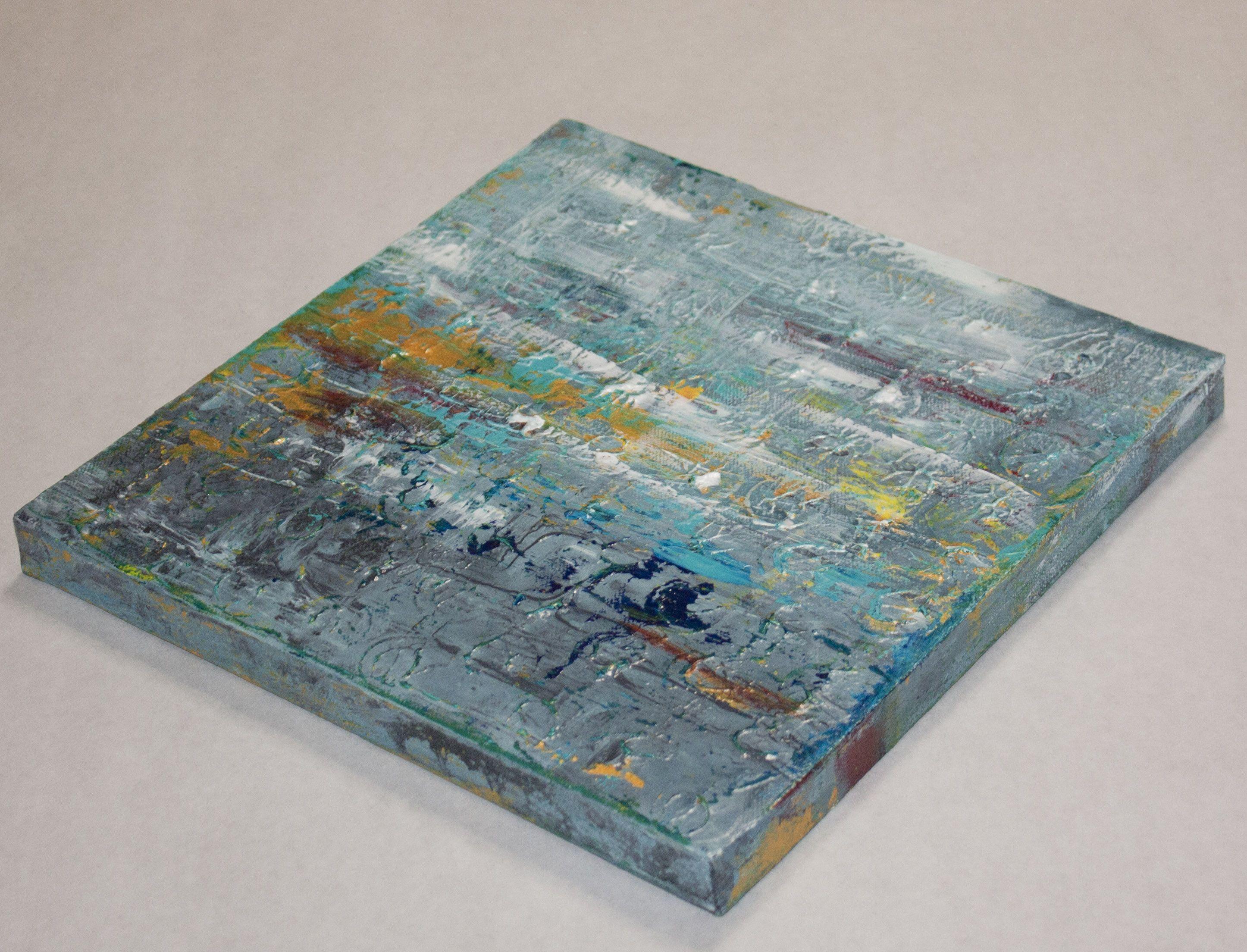 Nebbia mattutina, Pittura, Acrilico su tela - Painting Astratto di Hilary Winfield