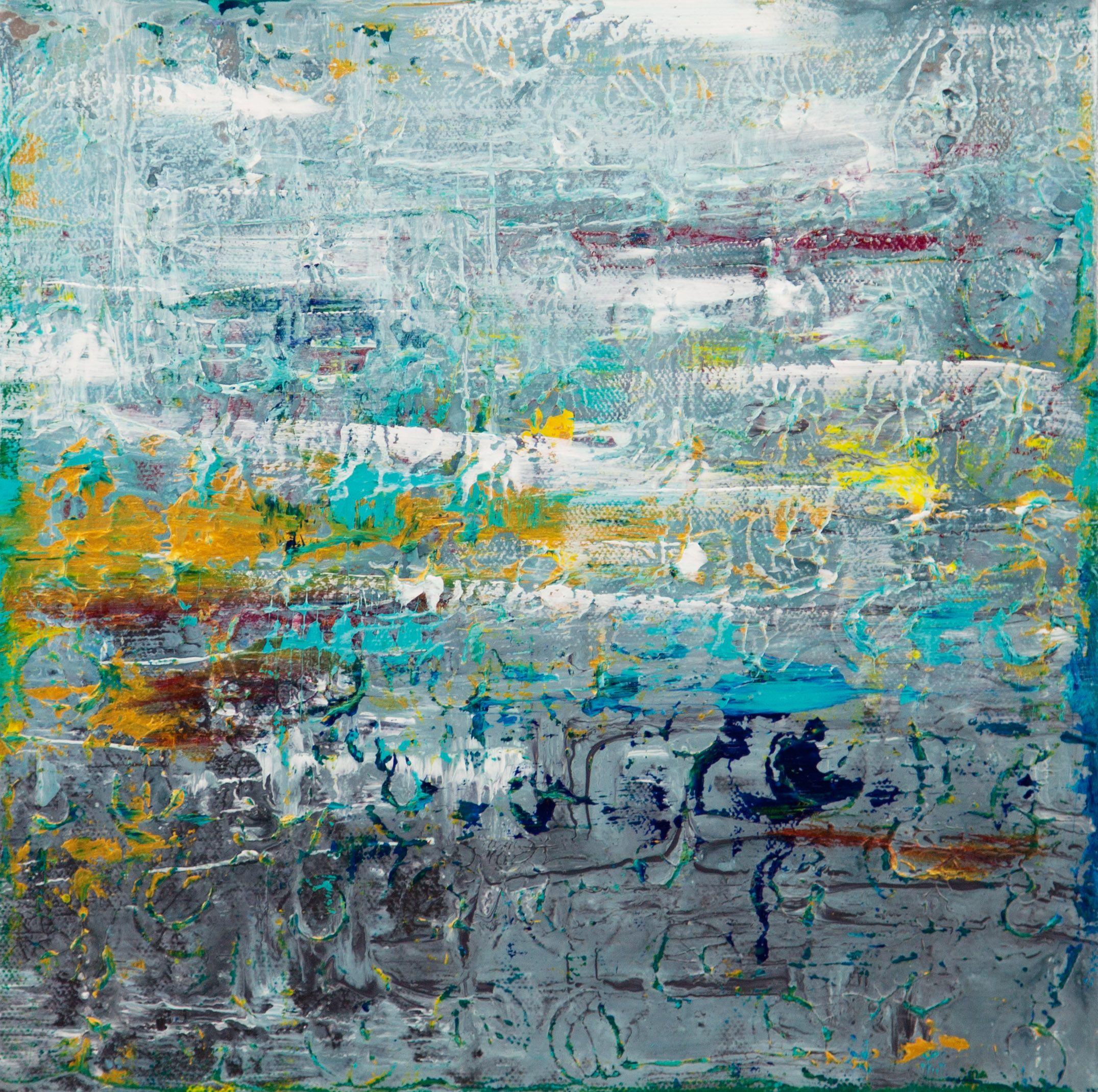 Abstract Painting di Hilary Winfield - Nebbia mattutina, Pittura, Acrilico su tela