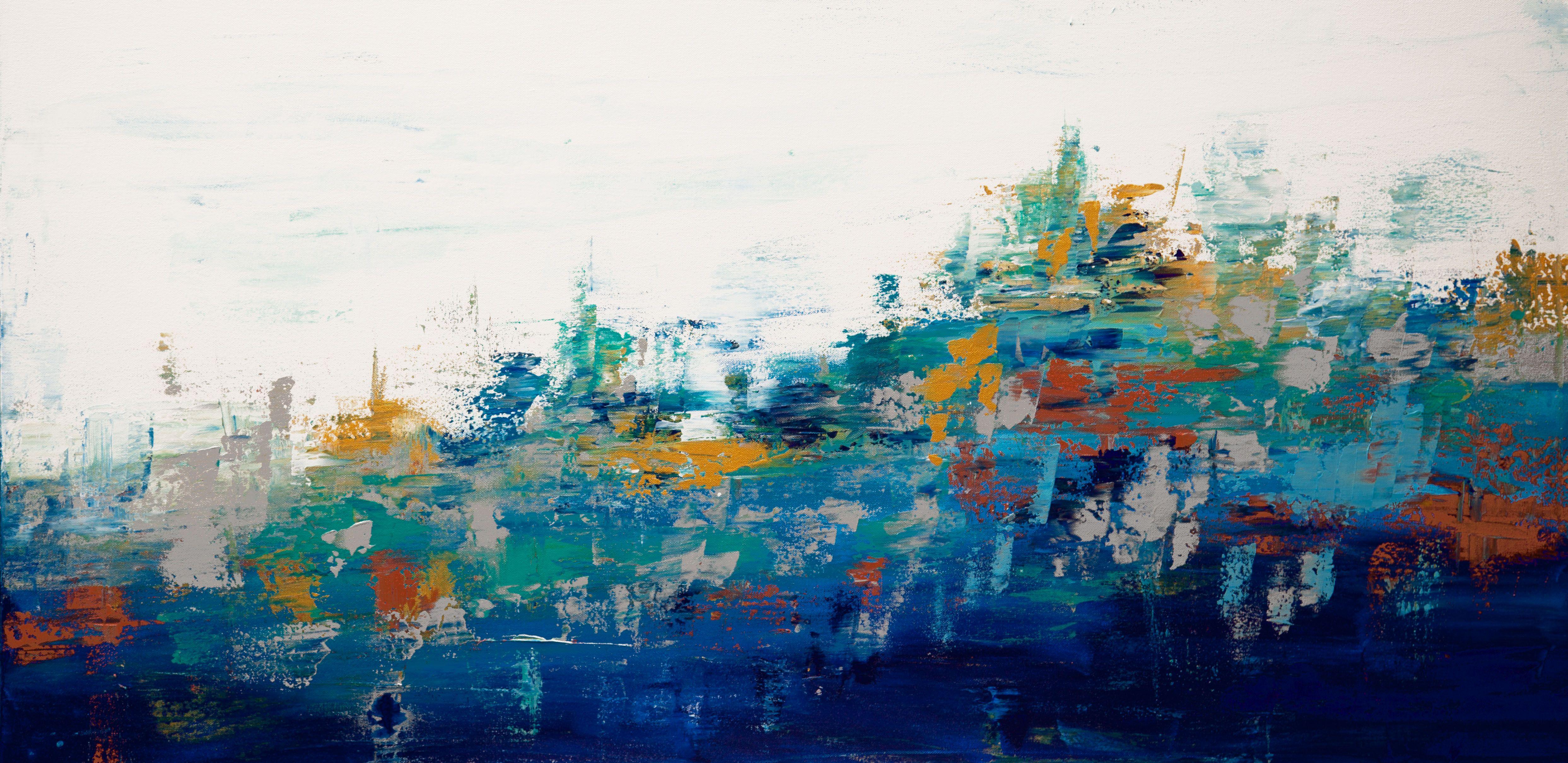 Hilary Winfield Abstract Painting - Mountain Vista 2, Painting, Acrylic on Canvas