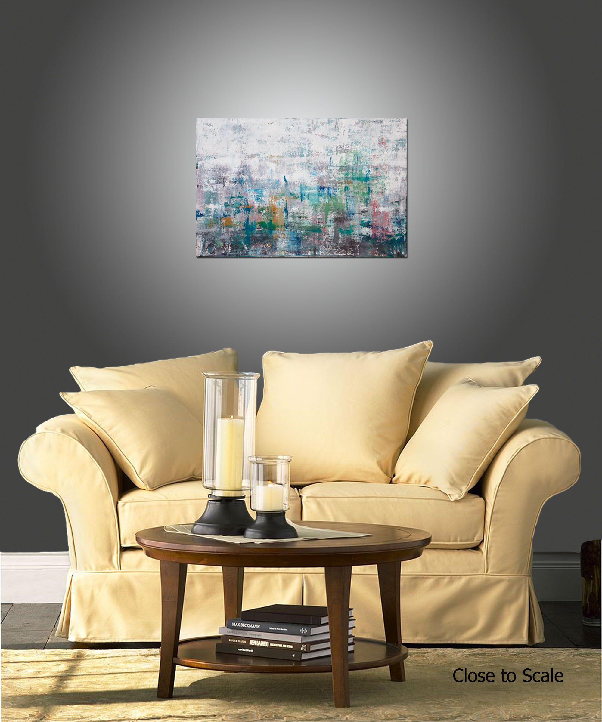 North Harbor 6, Painting, Acrylic on Canvas - Gray Abstract Painting by Hilary Winfield
