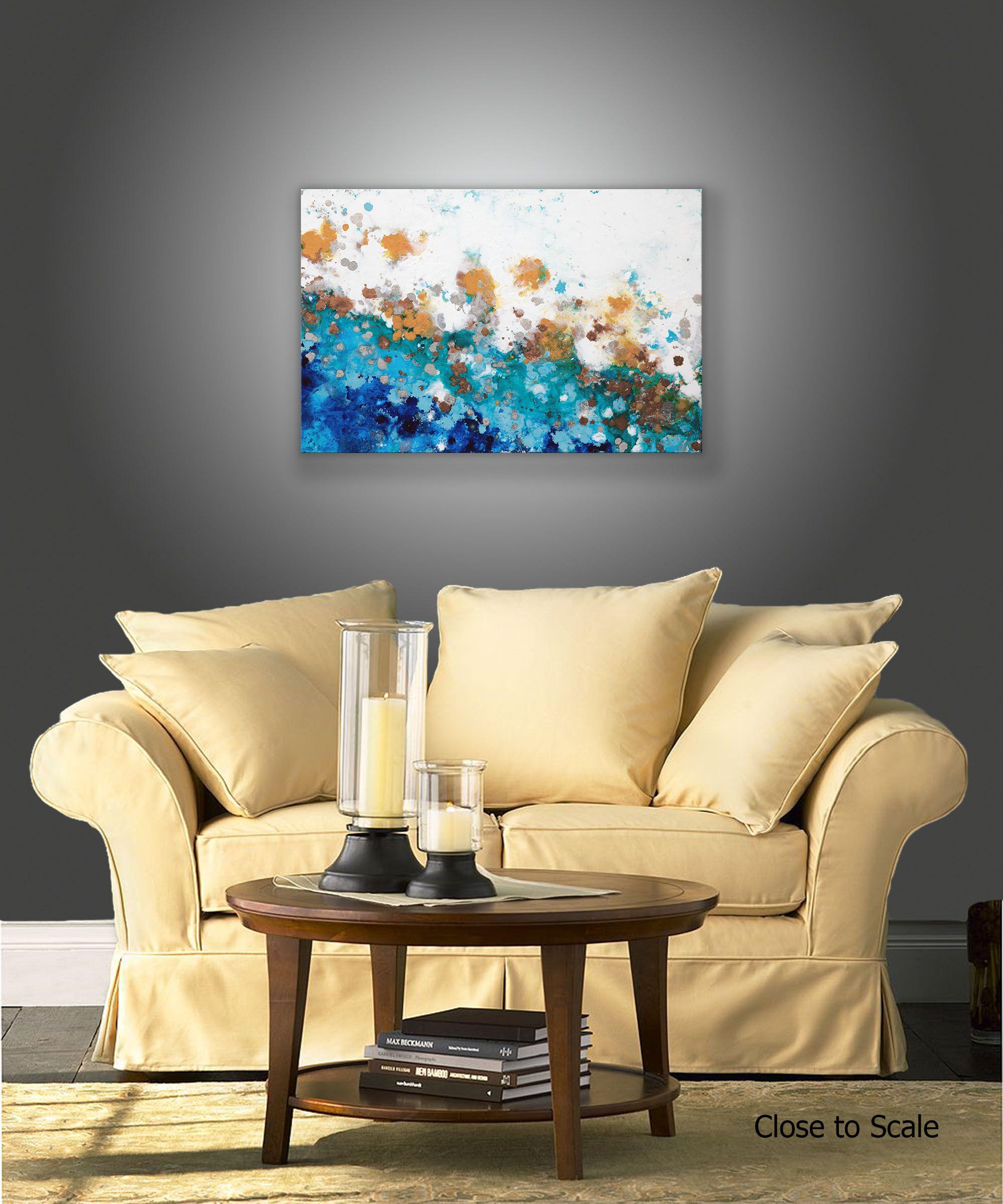 Perennial 1, Malerei, Acryl auf Leinwand (Grau), Abstract Painting, von Hilary Winfield