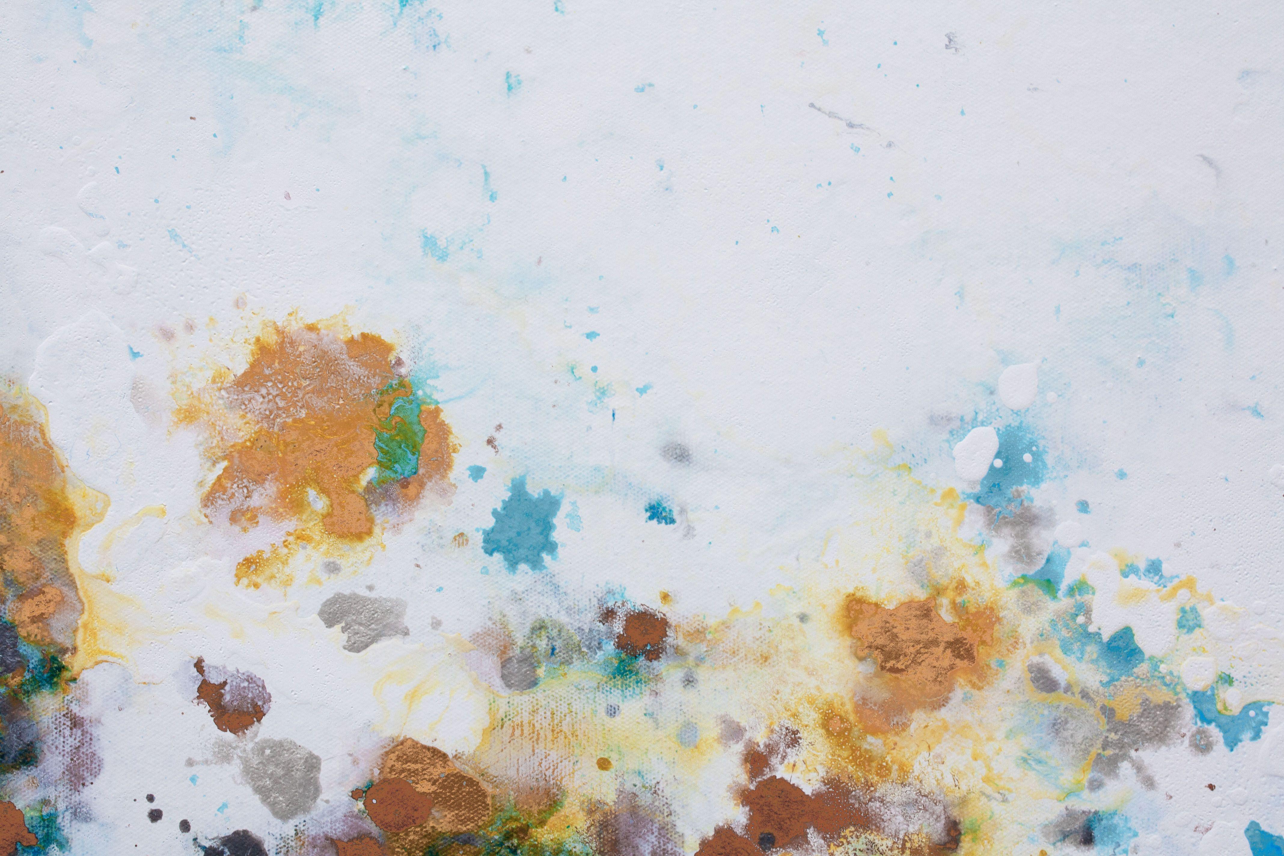 Perennial 1 ist ein Originalgemälde, das mit Acrylfarbe auf galerieumwickelter Leinwand gemalt wurde. Es hat eine Breite von 30 Zoll, eine Höhe von 20 Zoll und eine Tiefe von 1,5 Zoll (20x30x1,5). Dieses Gemälde kann vertikal oder horizontal