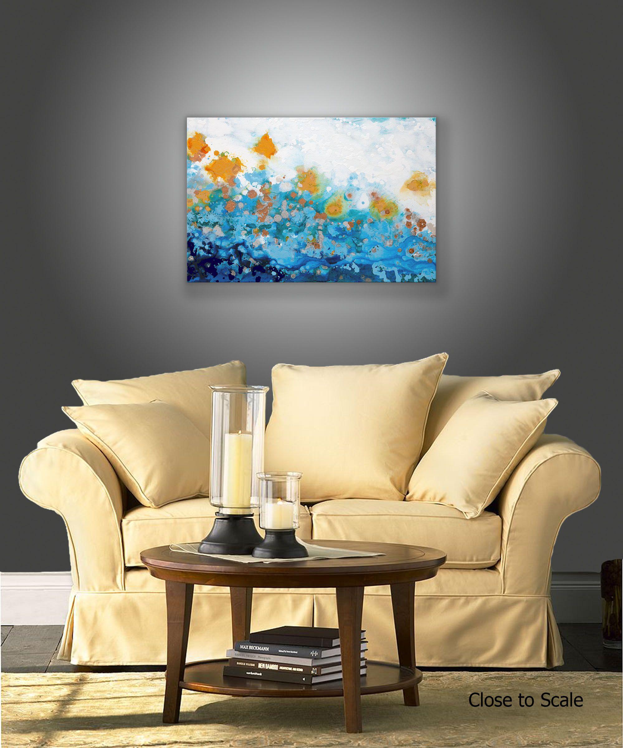 Perennial 2 ist ein Originalgemälde, das mit Acrylfarbe auf galerieumwickelter Leinwand gemalt wurde. Es hat eine Breite von 30 Zoll, eine Höhe von 20 Zoll und eine Tiefe von 1,5 Zoll (20x30x1,5). Dieses Gemälde kann vertikal oder horizontal